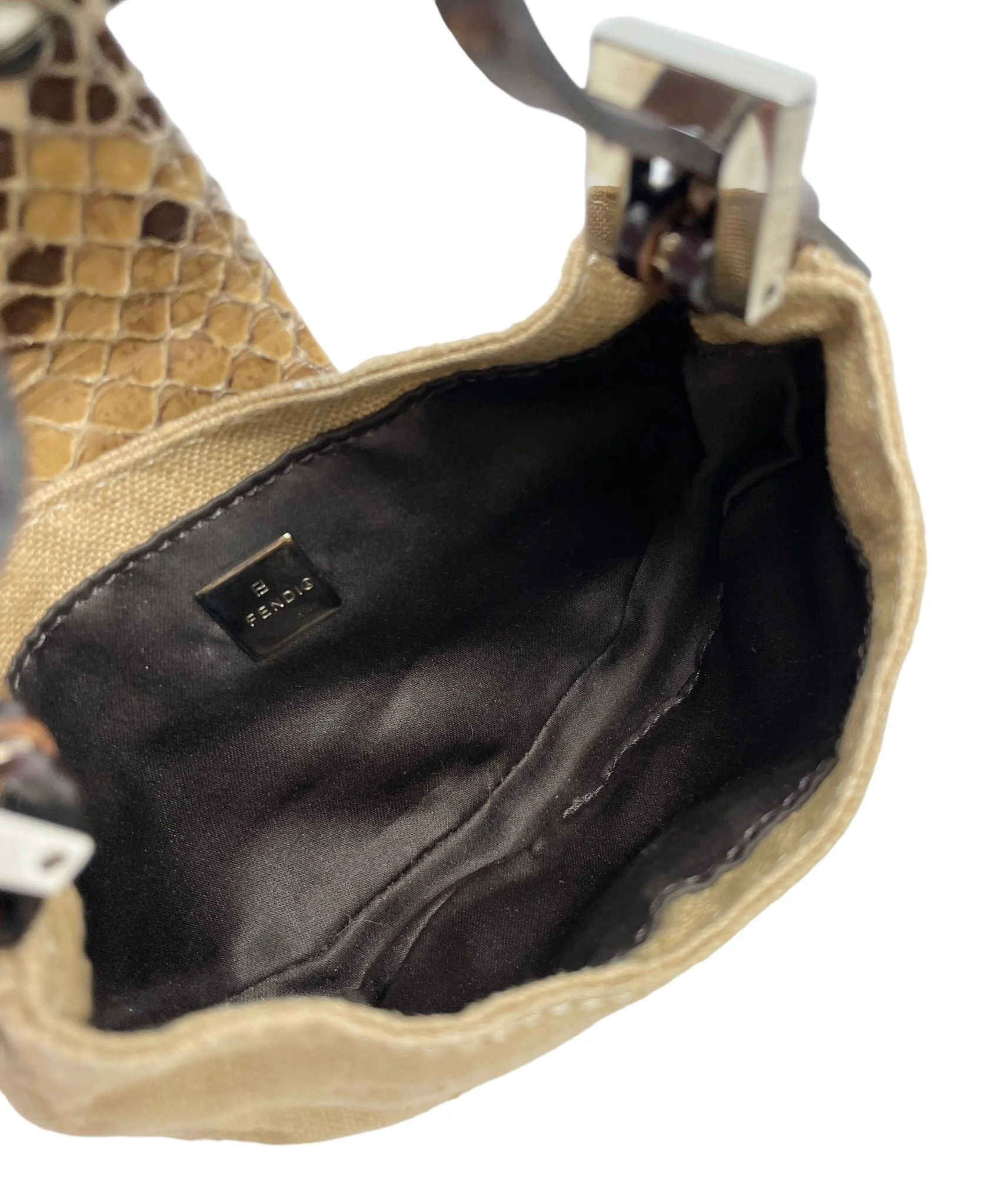 Fendi Mini Snakeskin Croissant Bag - Image 3