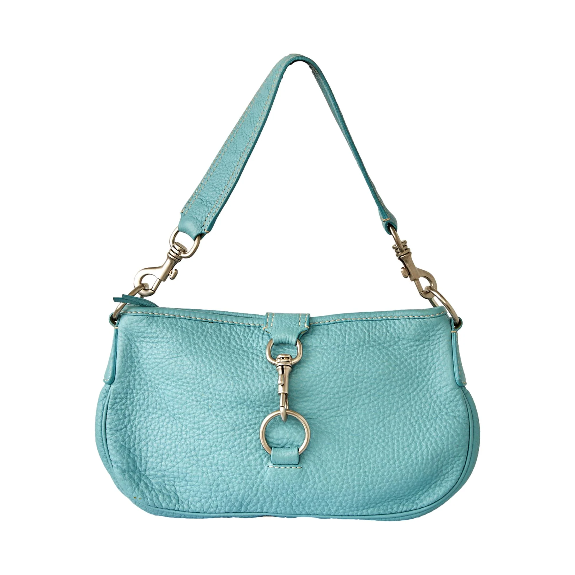 Miu Miu Baby Blue Pebbled Leather Shoulder Bag - Image 2