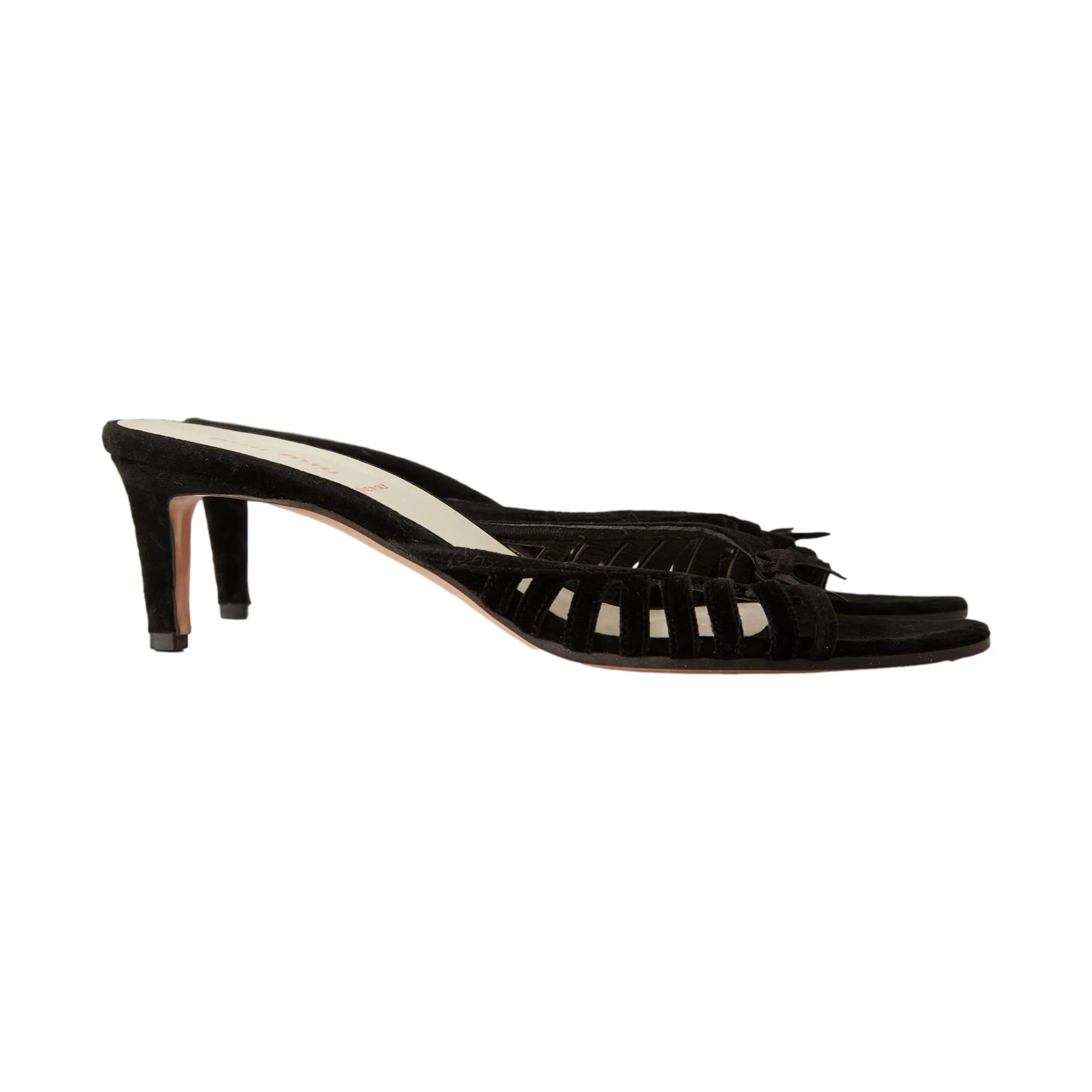 Miu Miu Black Velvet Kitten Heels - Image 3