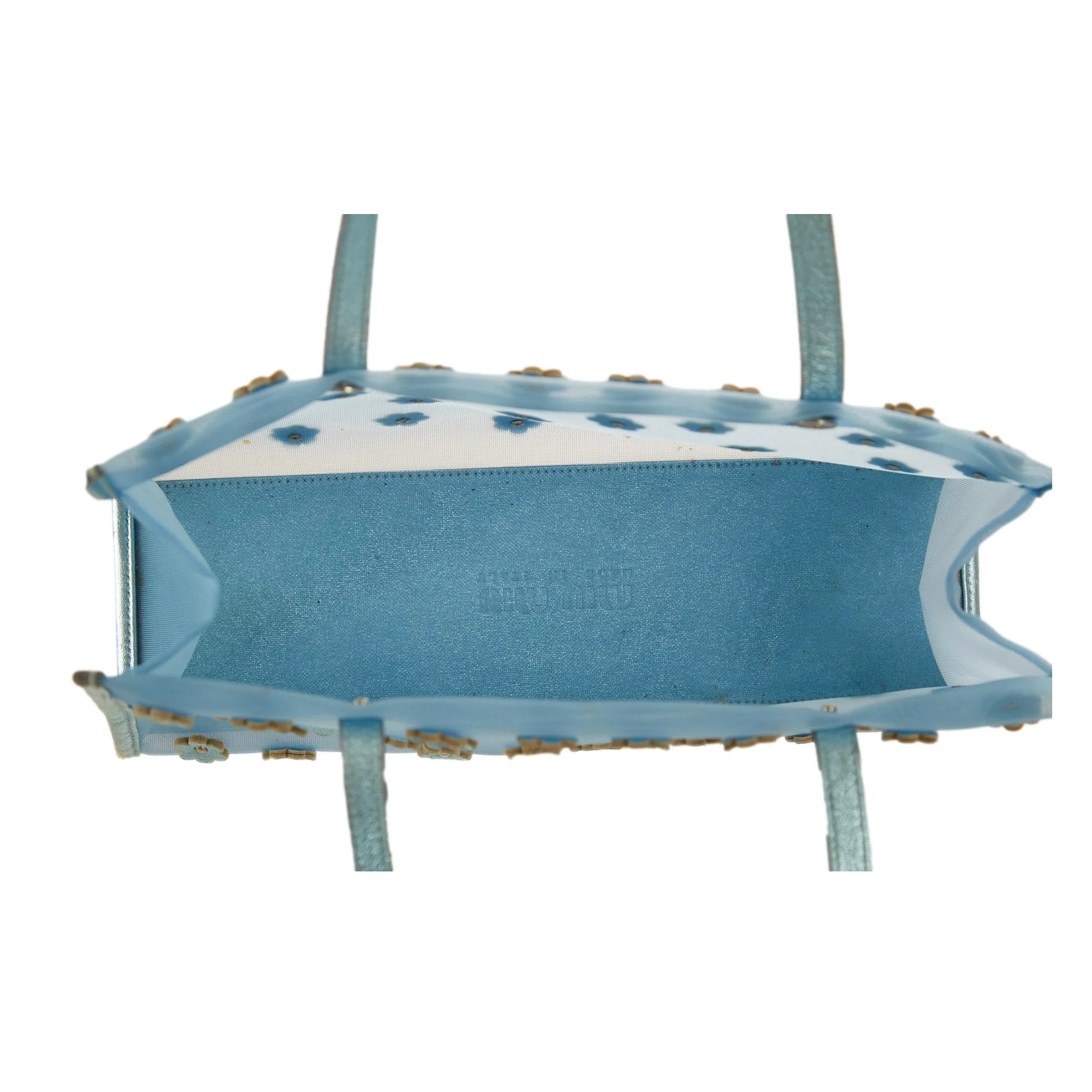 Miu Miu Blue Mesh Flower Shoulder Bag - Image 4