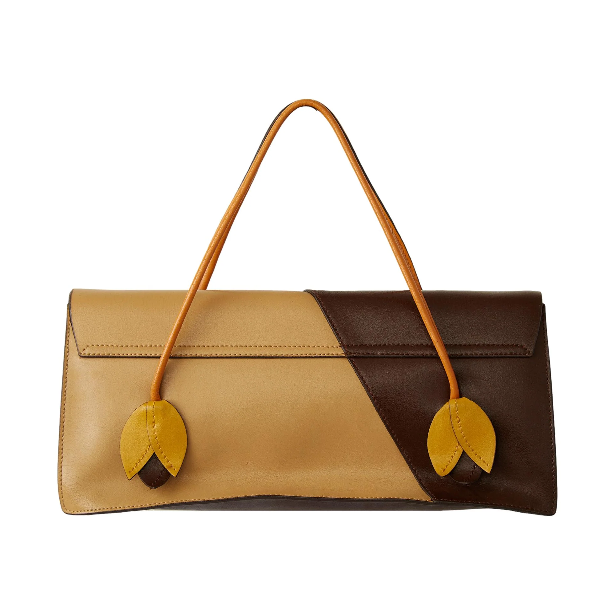 Miu Miu Brown Leather Leaf Shoulder Bag - Image 2