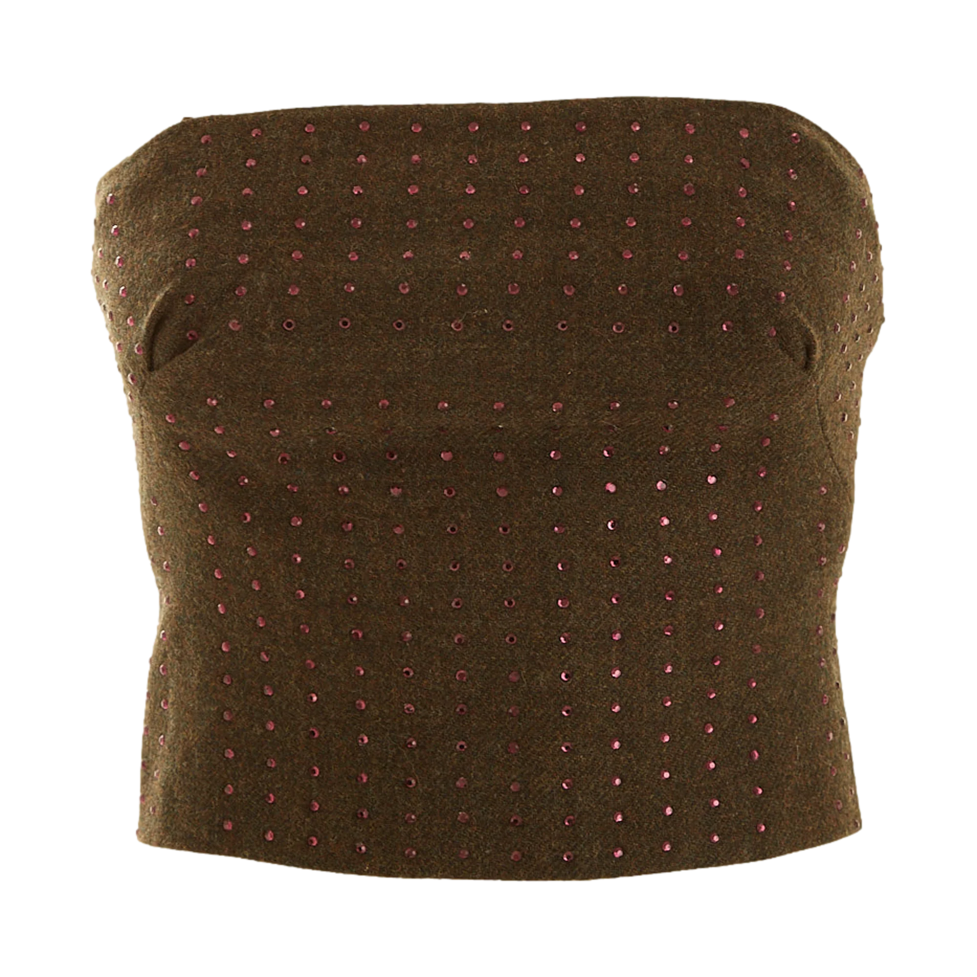 Miu Miu Brown Rhinestone Tank