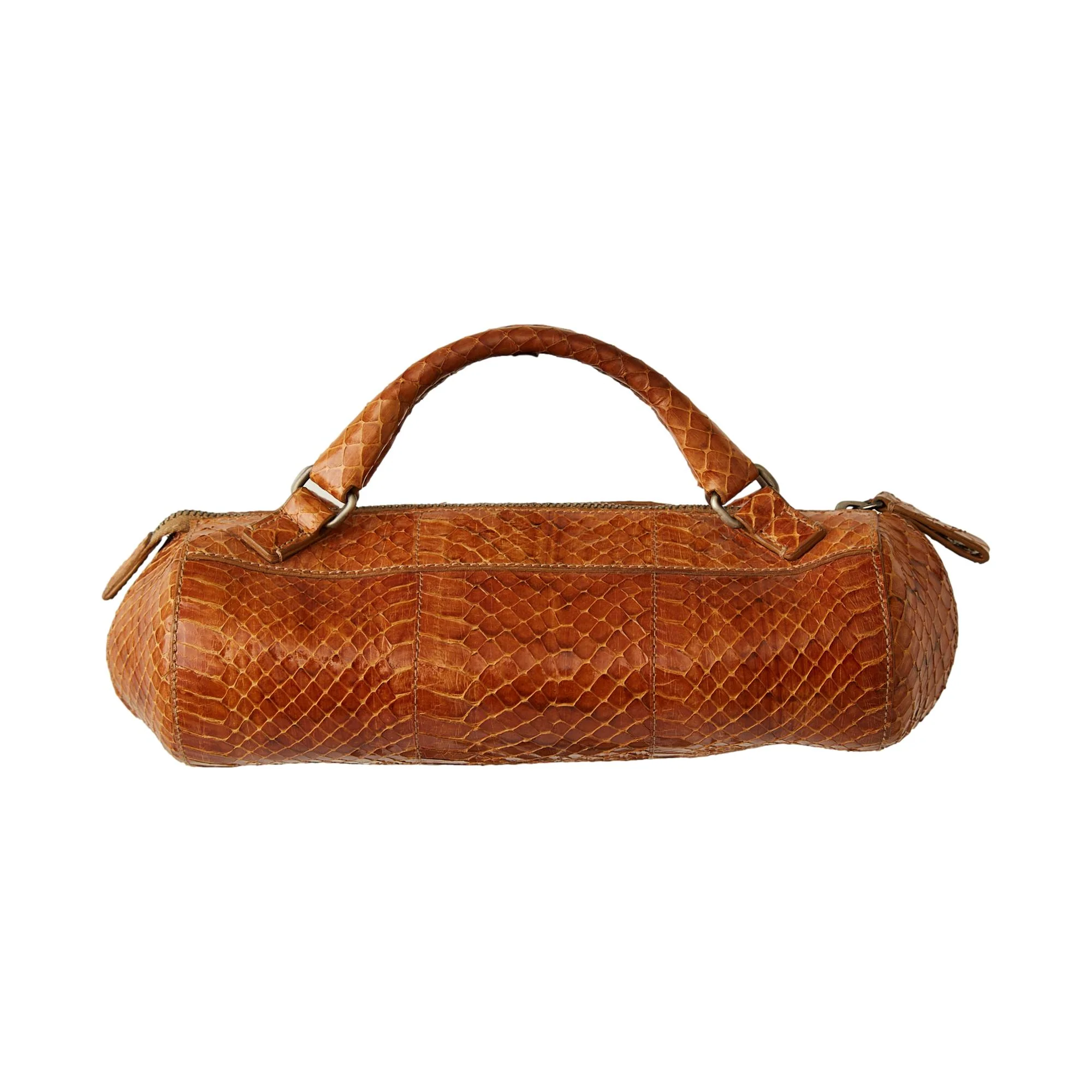 Miu Miu Brown Snakeskin Mini Top Handle Bag - Image 2