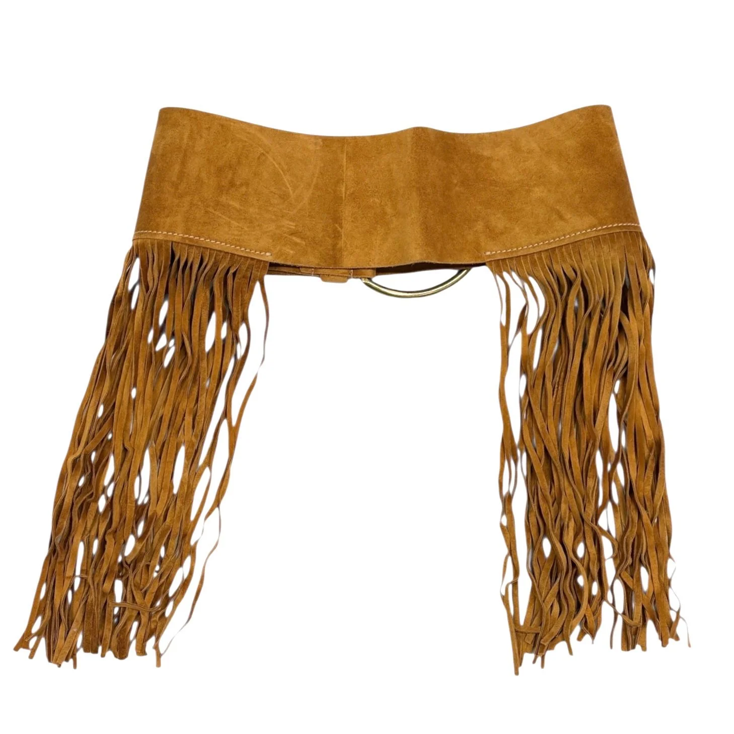 Miu Miu Brown Suede Fringe Belt - Image 2
