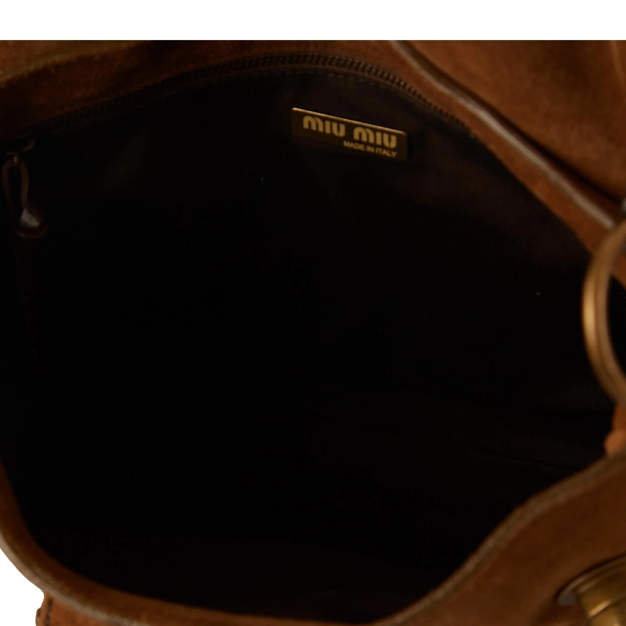 Miu Miu Brown Suede Shoulder Bag - Image 4
