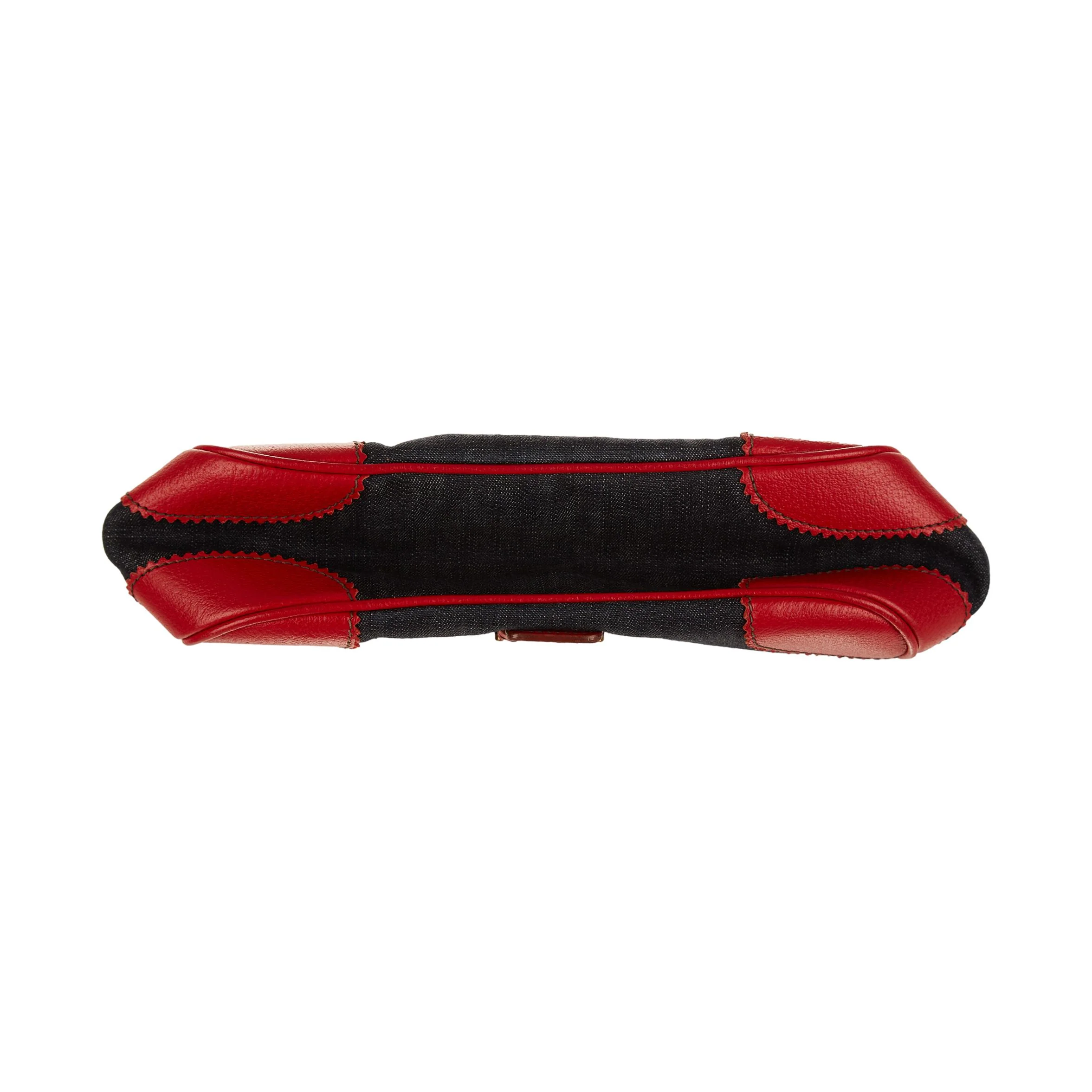 Miu Miu Denim Red Logo Shoulder Bag - Image 3