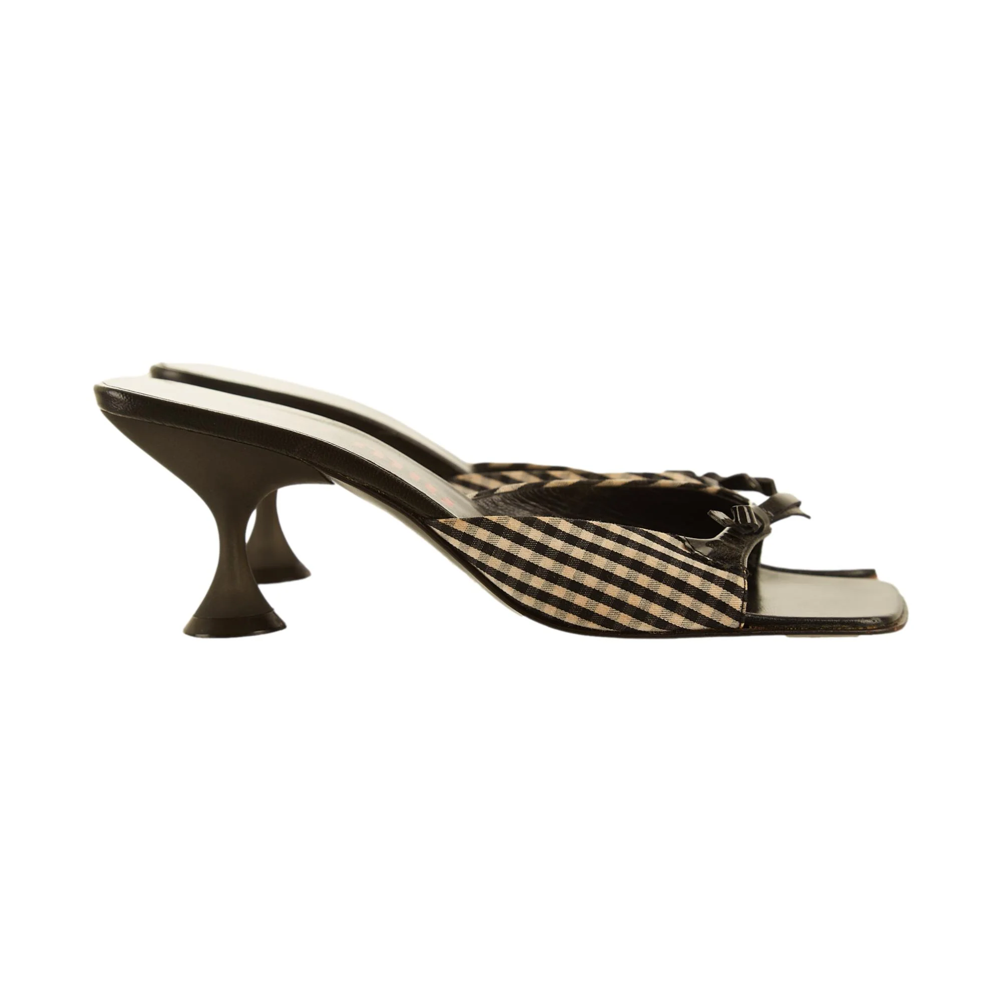 Miu Miu Gingham Kitten Heels - Image 3