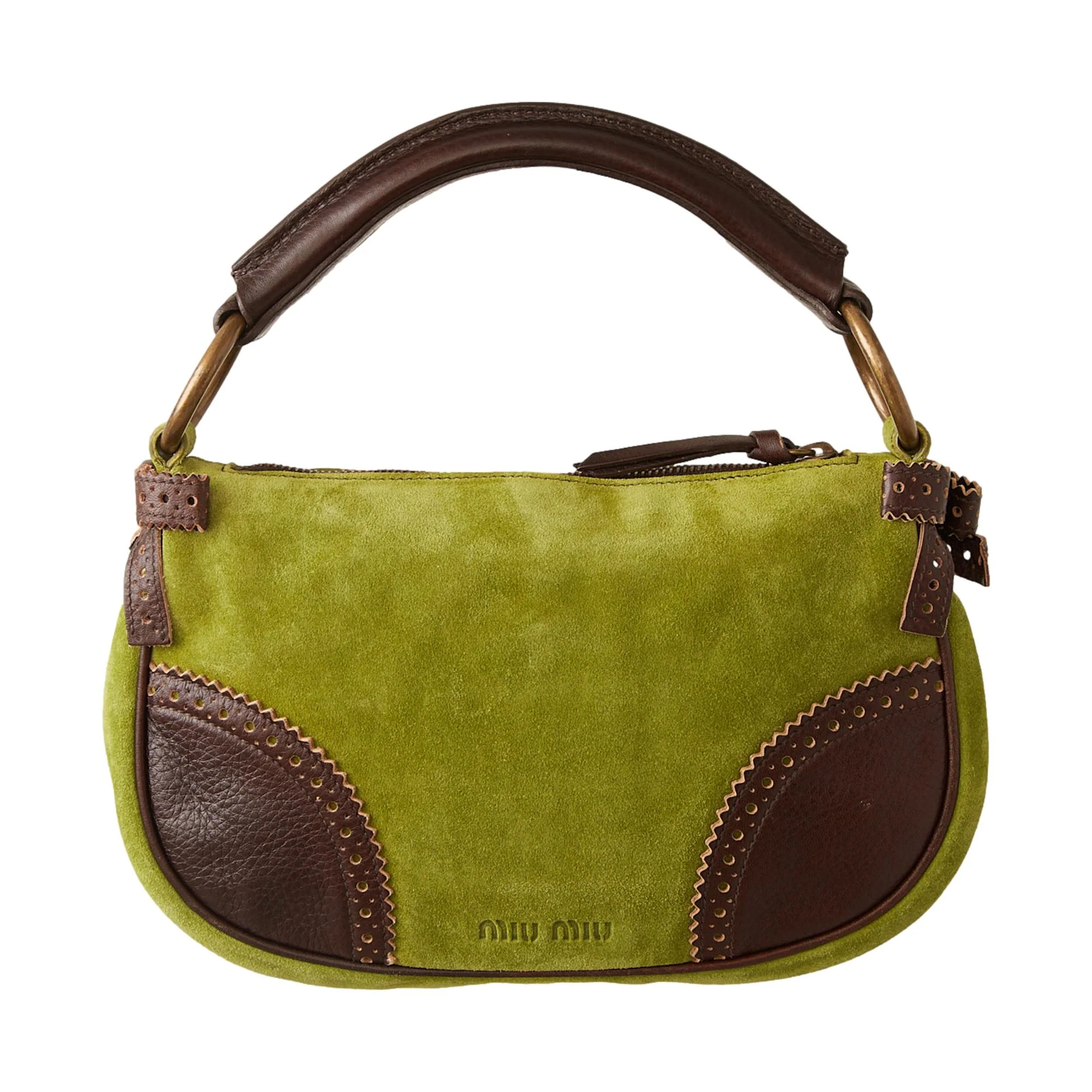 Miu Miu Green Suede Mini Bag