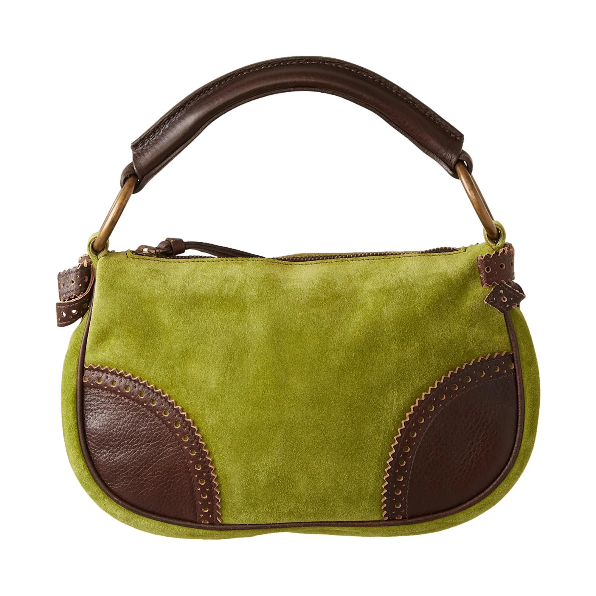 Miu Miu Green Suede Mini Bag - Image 2