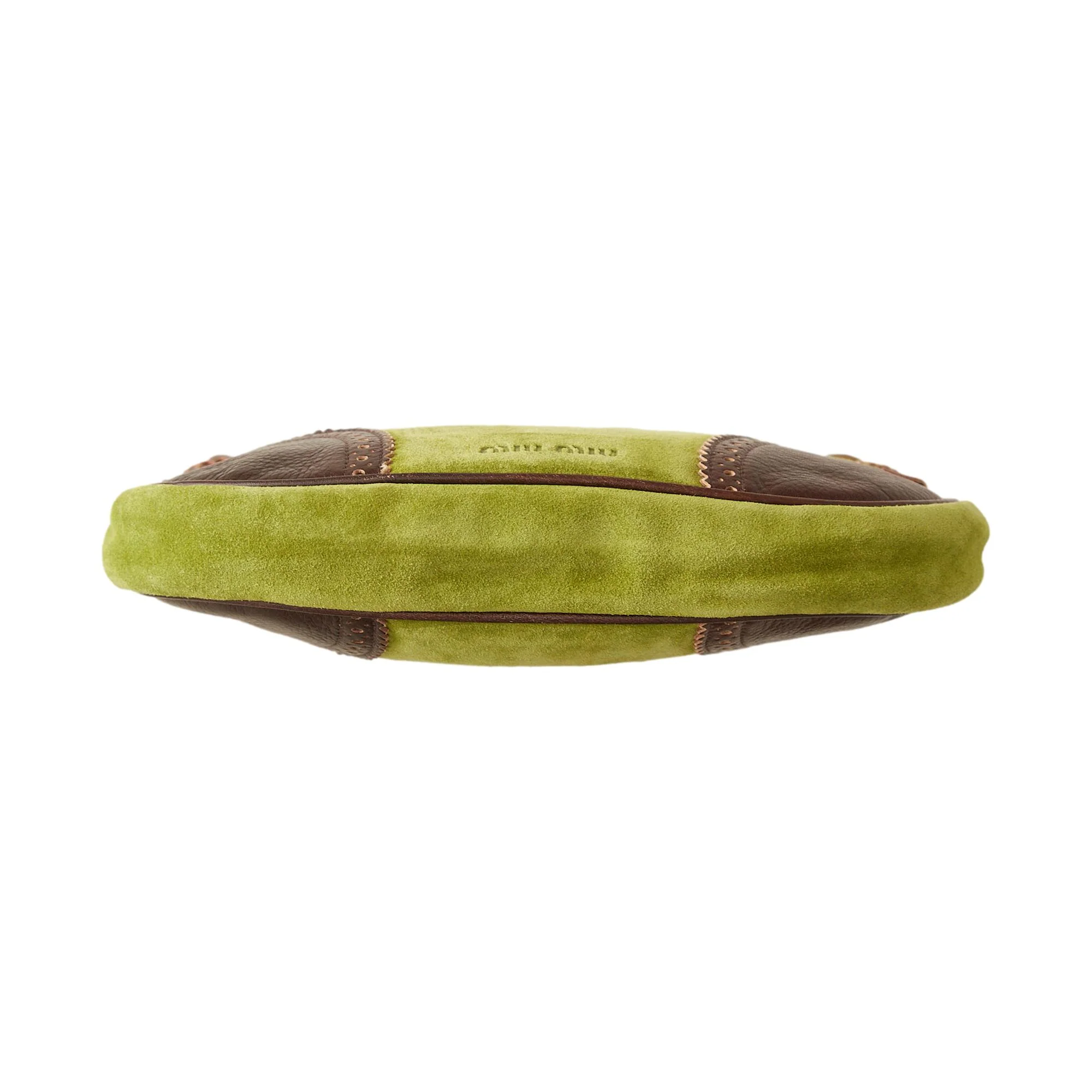 Miu Miu Green Suede Mini Bag - Image 3