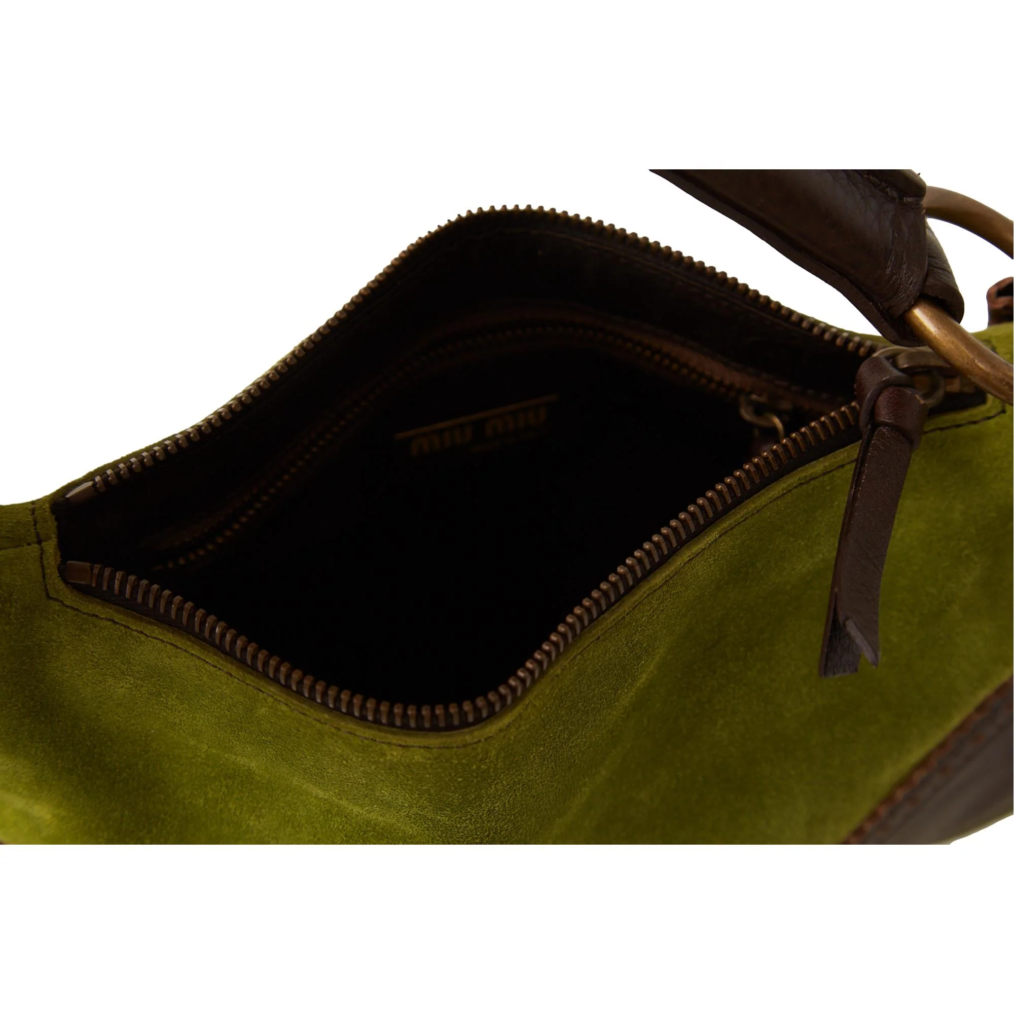 Miu Miu Green Suede Mini Bag - Image 4