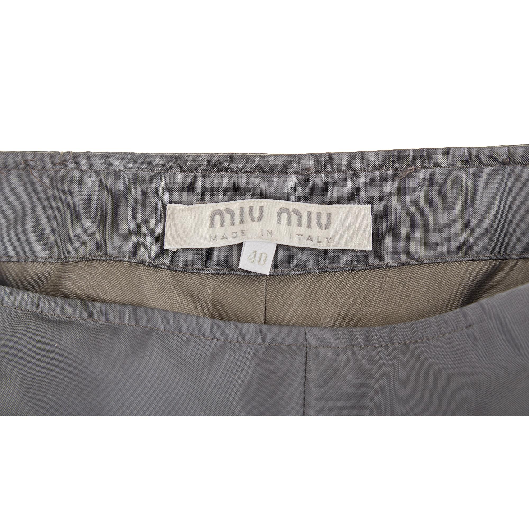 Miu Miu Grey Sport Pants - Image 3