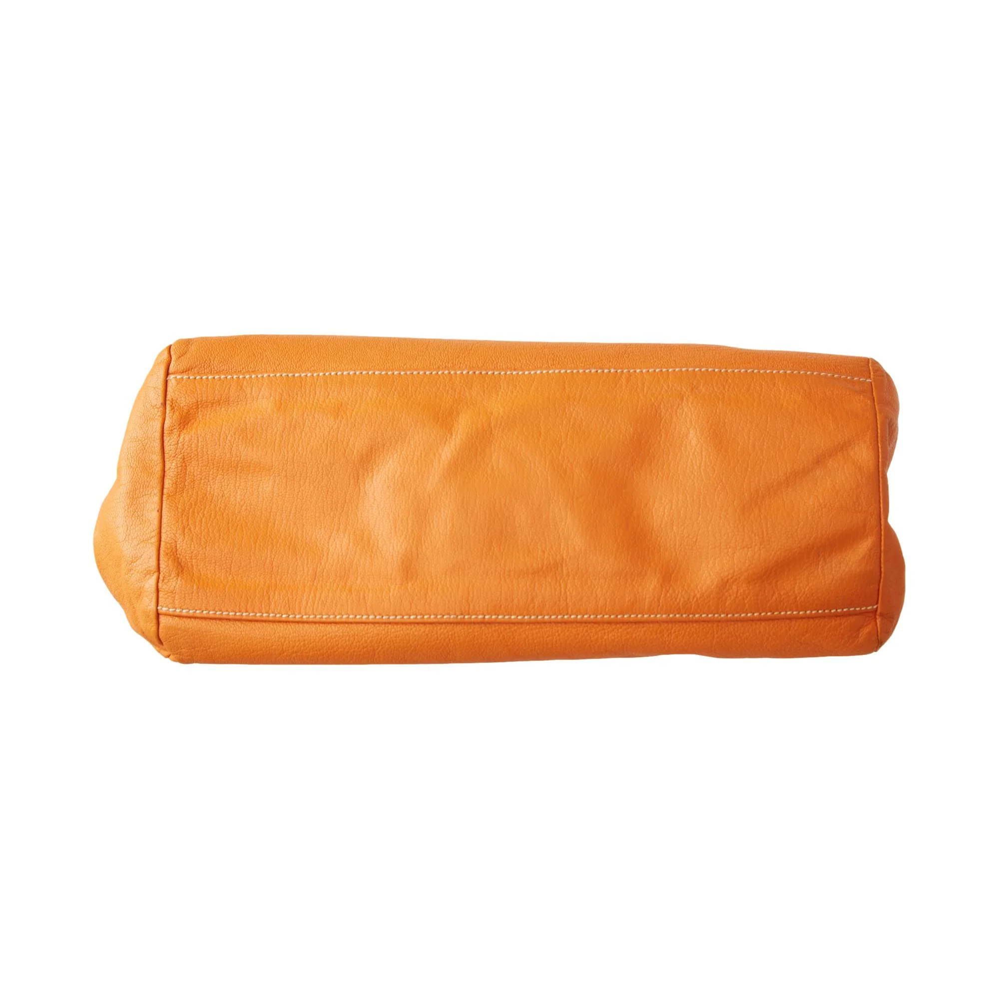 Miu Miu Orange Leather Top Handle Bag - Image 3