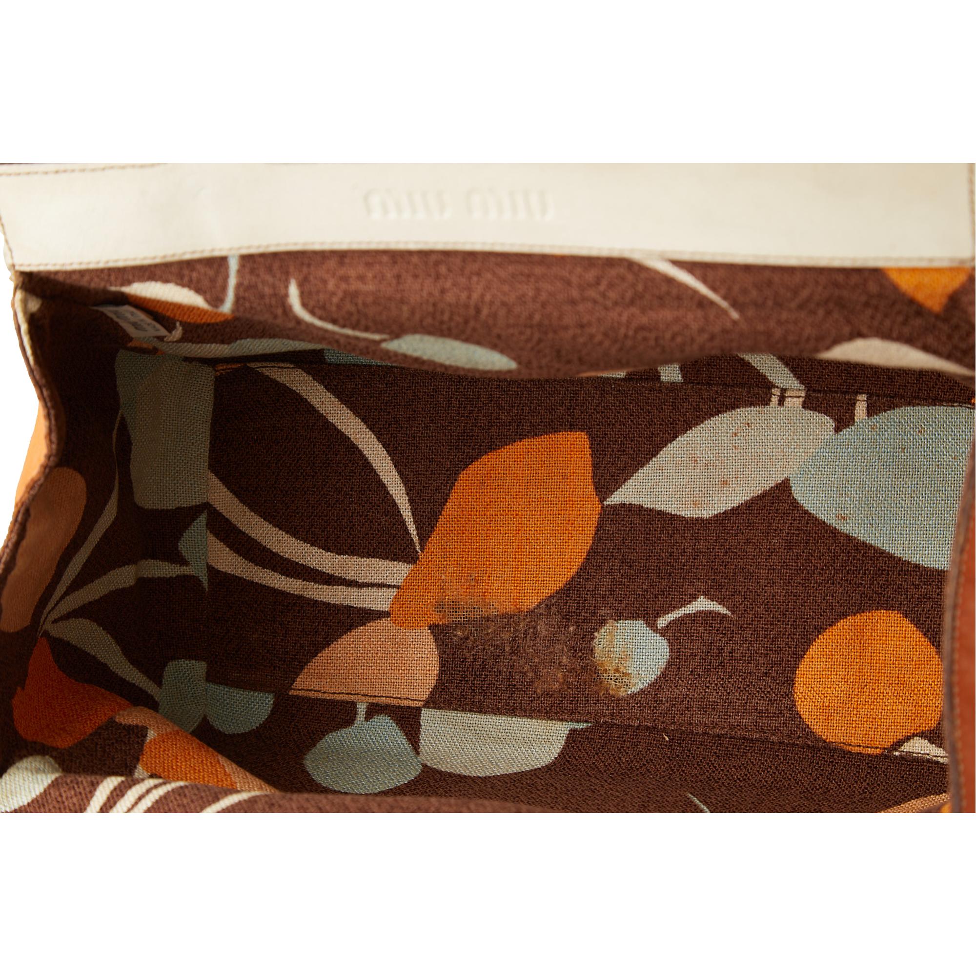 Miu Miu Orange Leather Top Handle Bag - Image 4