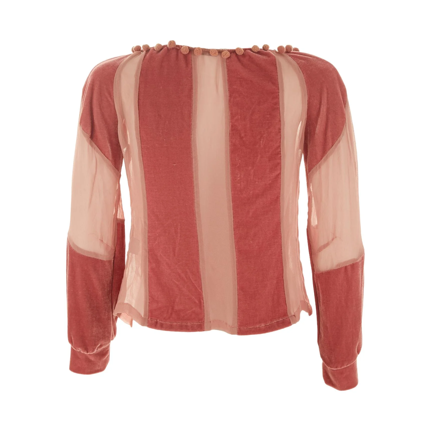 Miu Miu Pink Pom Pom Tie Top - Image 2