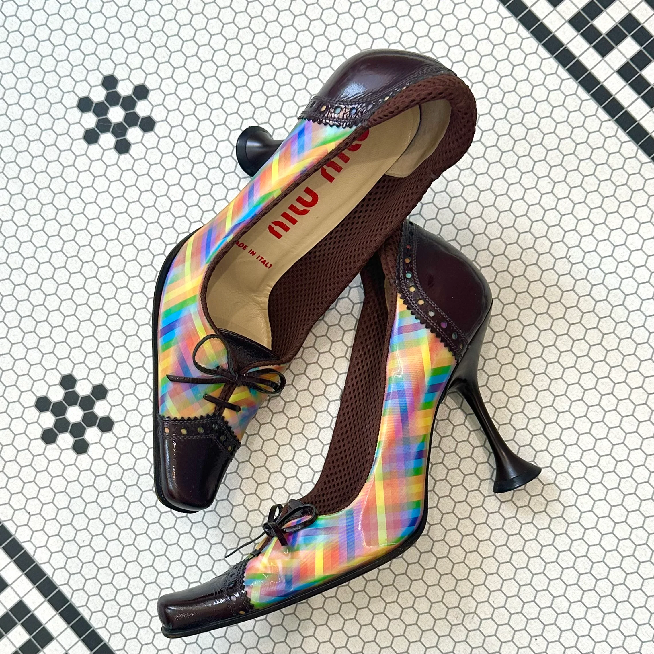 Miu Miu Plaid Oxford Heels