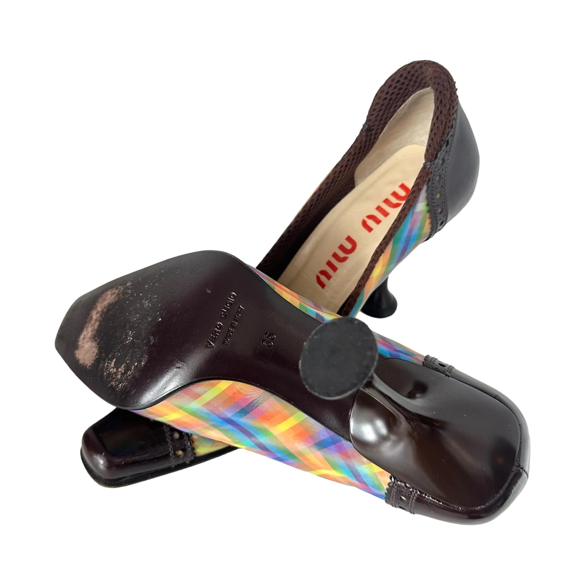Miu Miu Plaid Oxford Heels - Image 5