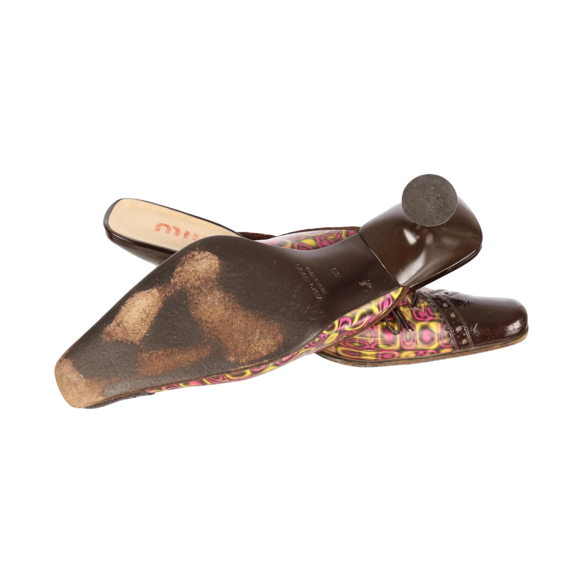 Miu Miu Holographic Tie Kitten Heels - Image 3