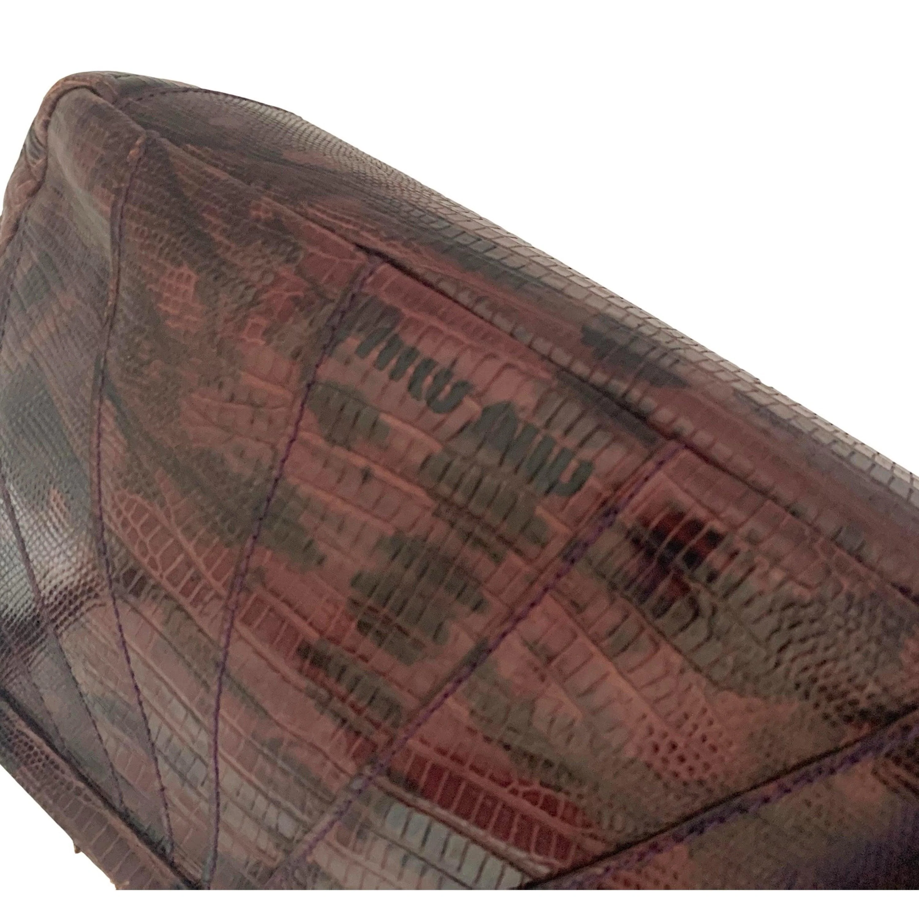 Miu Miu Purple Textured Kiss Lock Bag - Image 4