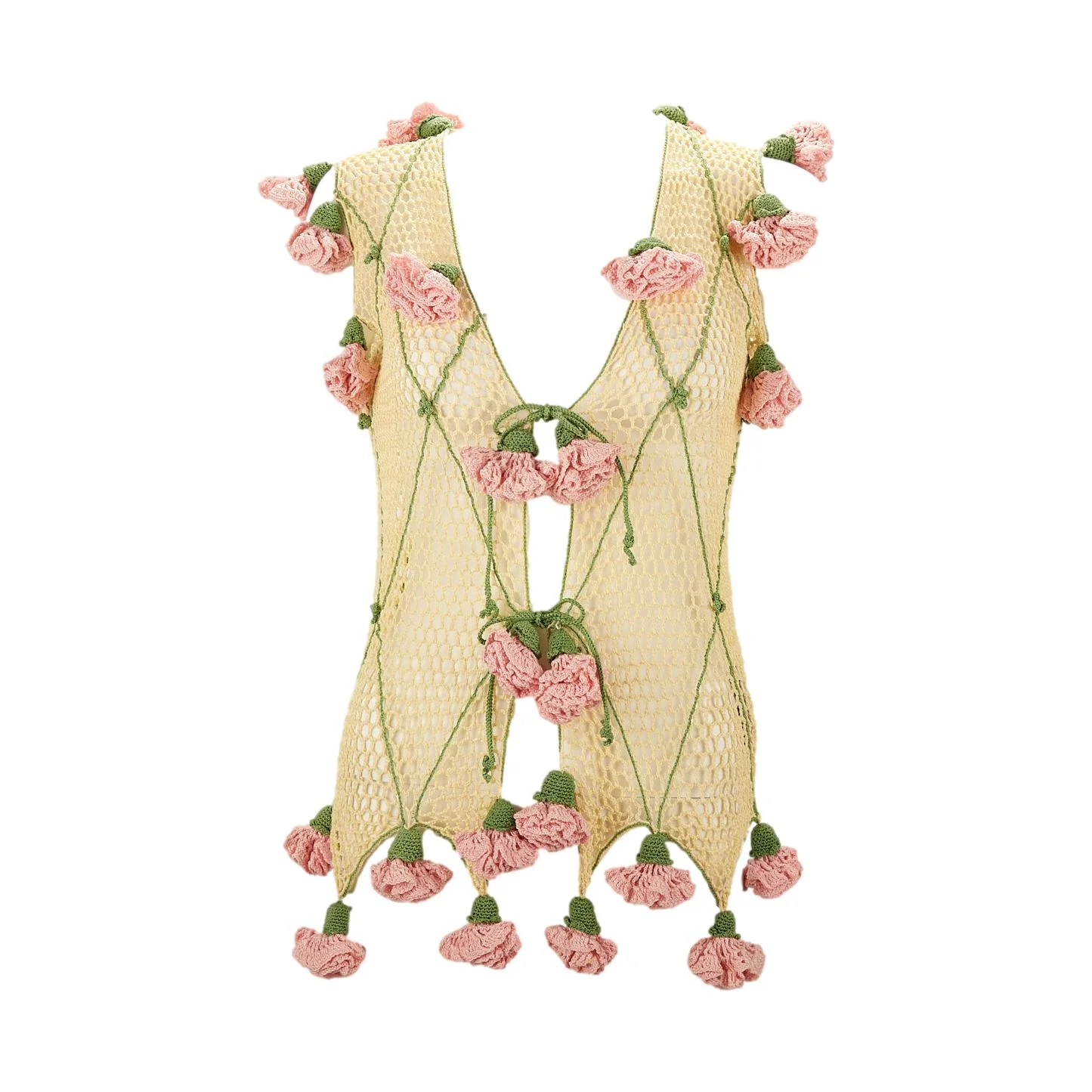Moschino Net Rose Tie Top