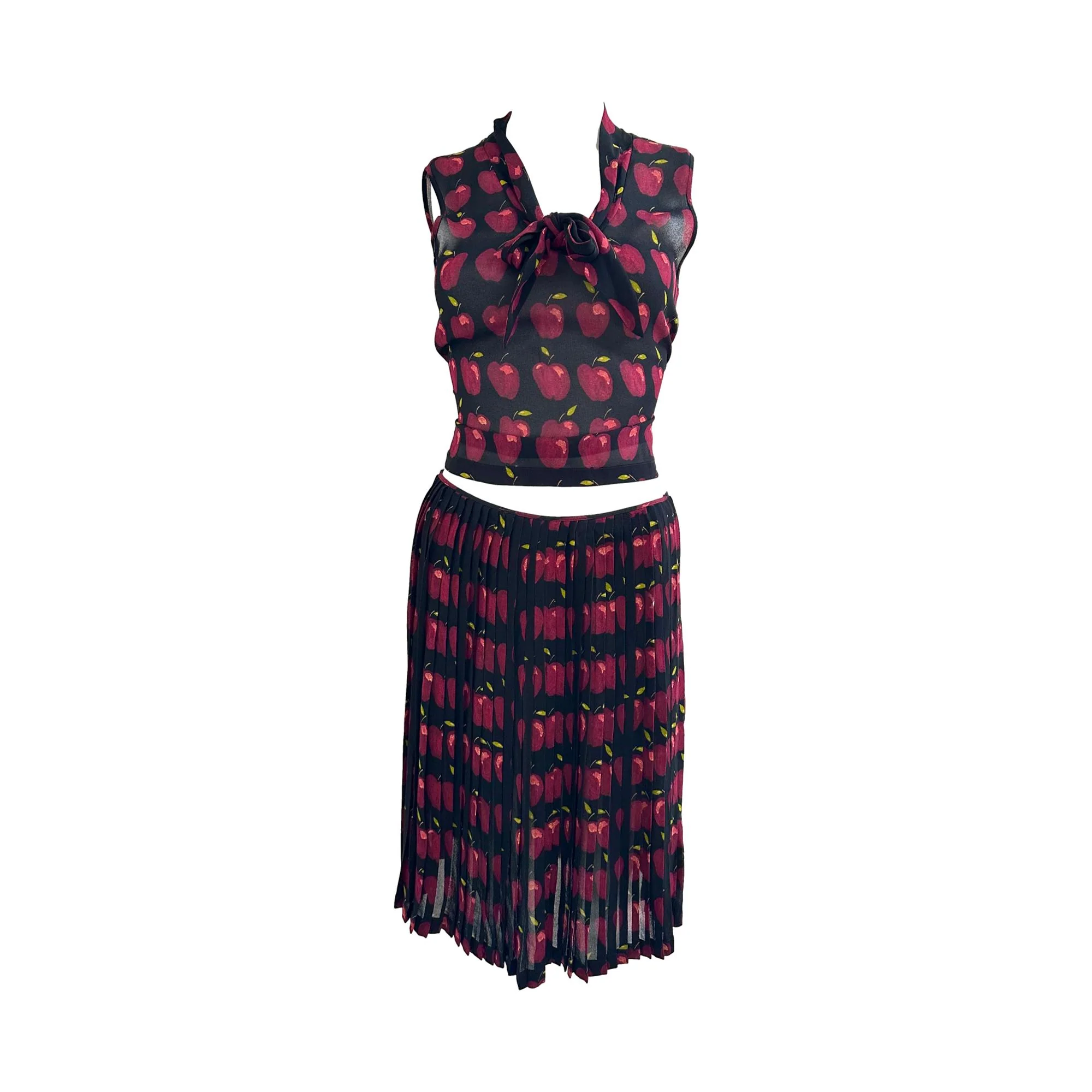 Moschino Apple Print Skirt Set