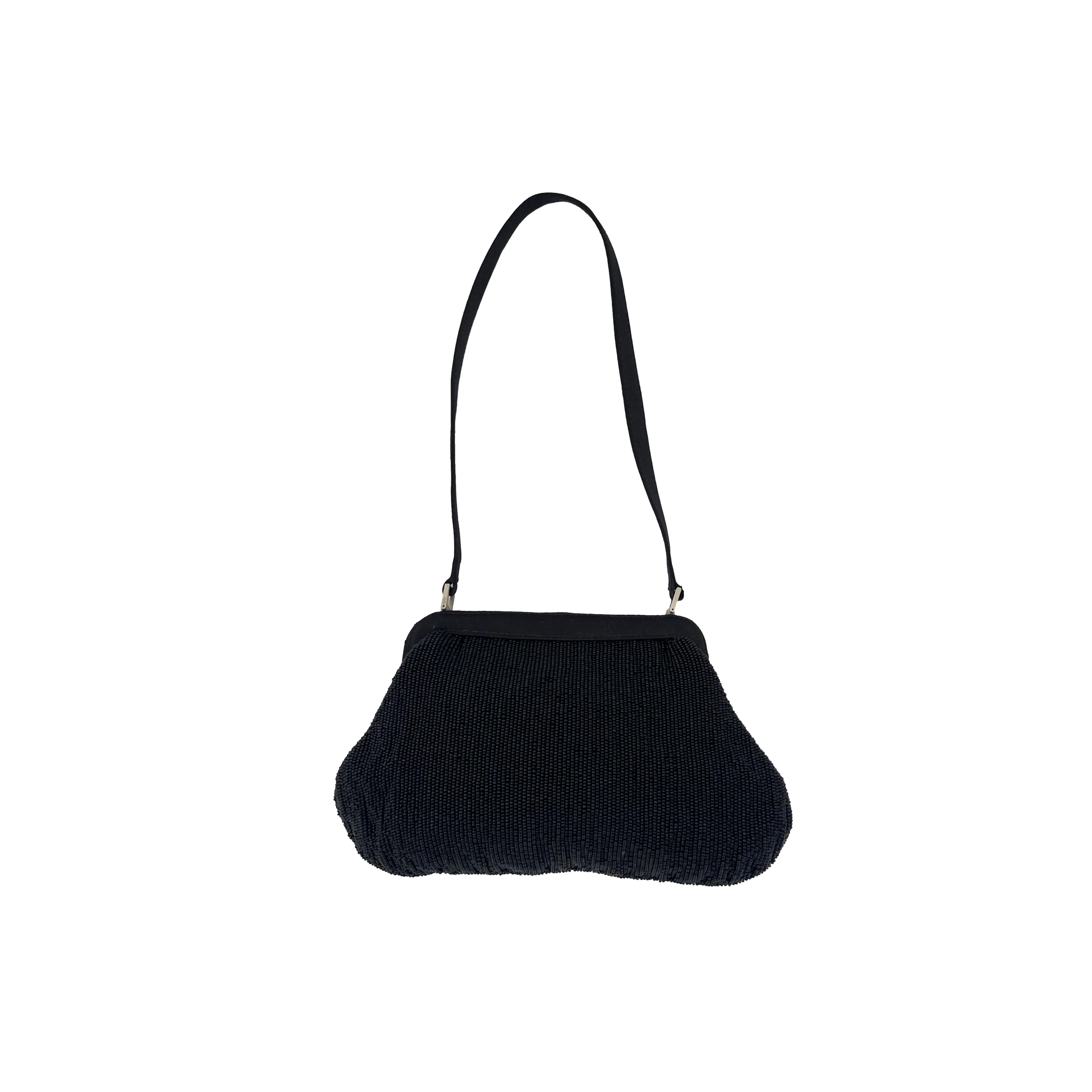 Moschino Black Heart Beaded Bag - Image 2