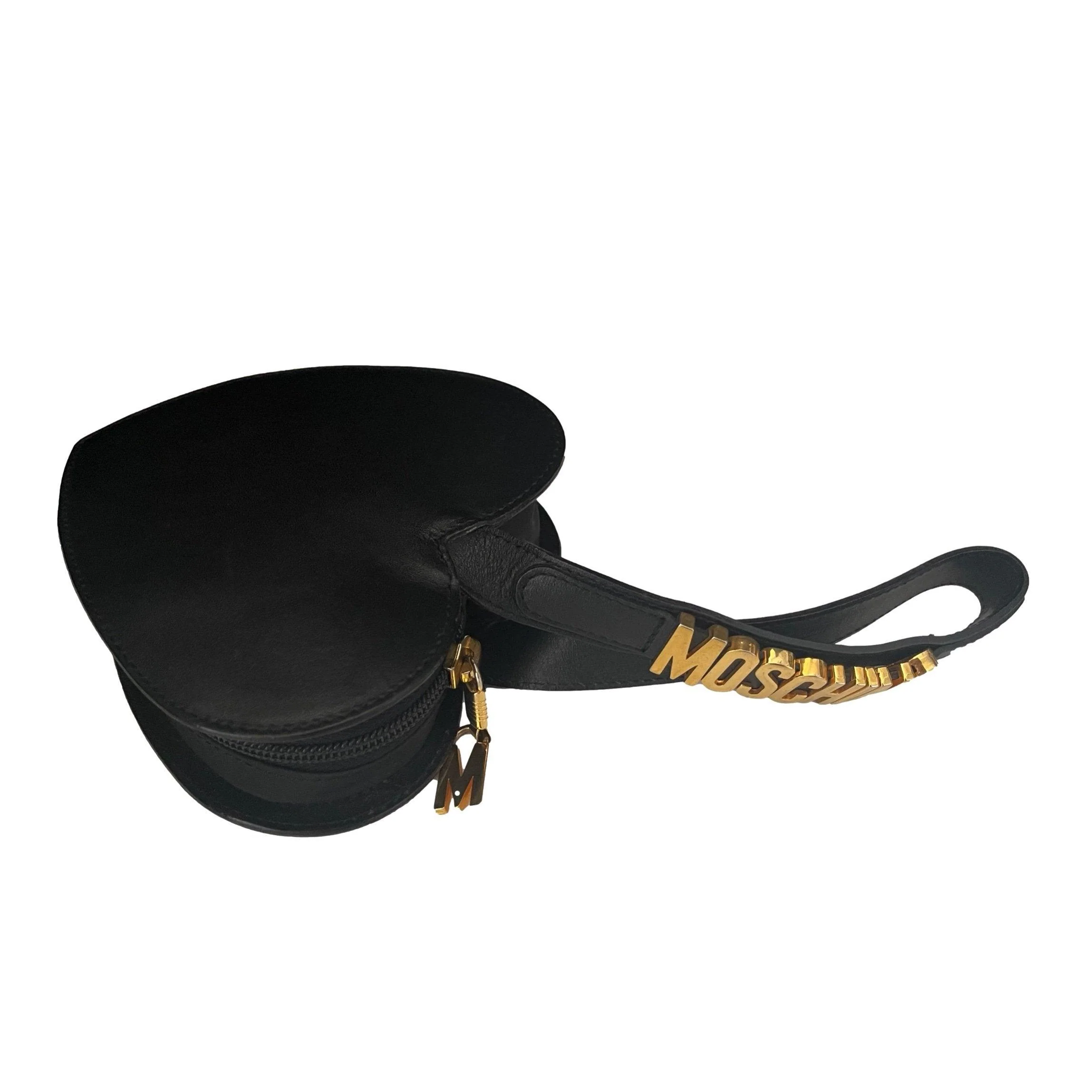Moschino Black Heart Logo Wristlet - Image 4