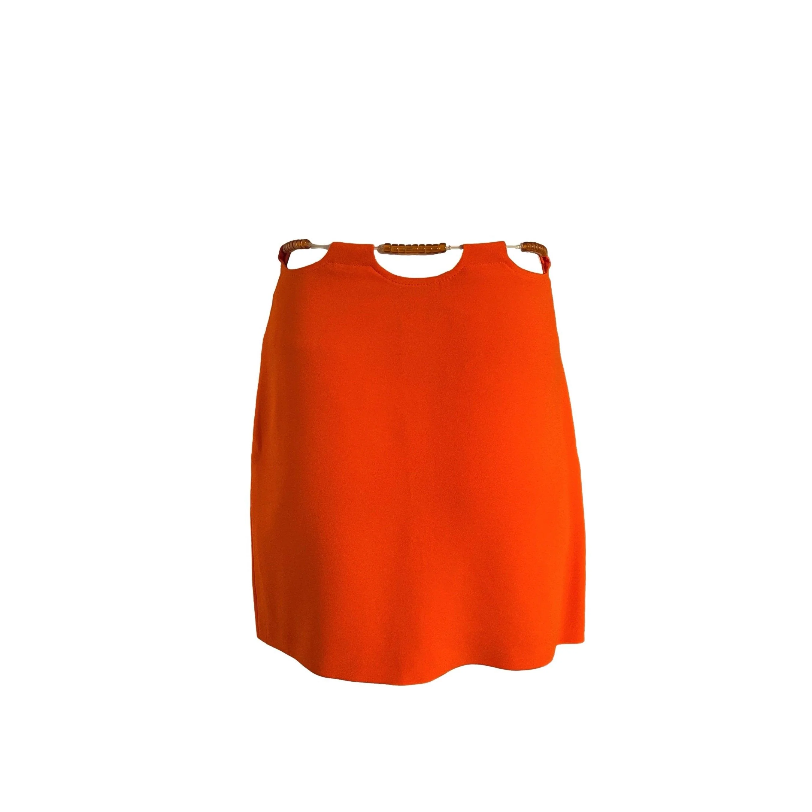 Moschino Orange Beaded Skirt - Image 2