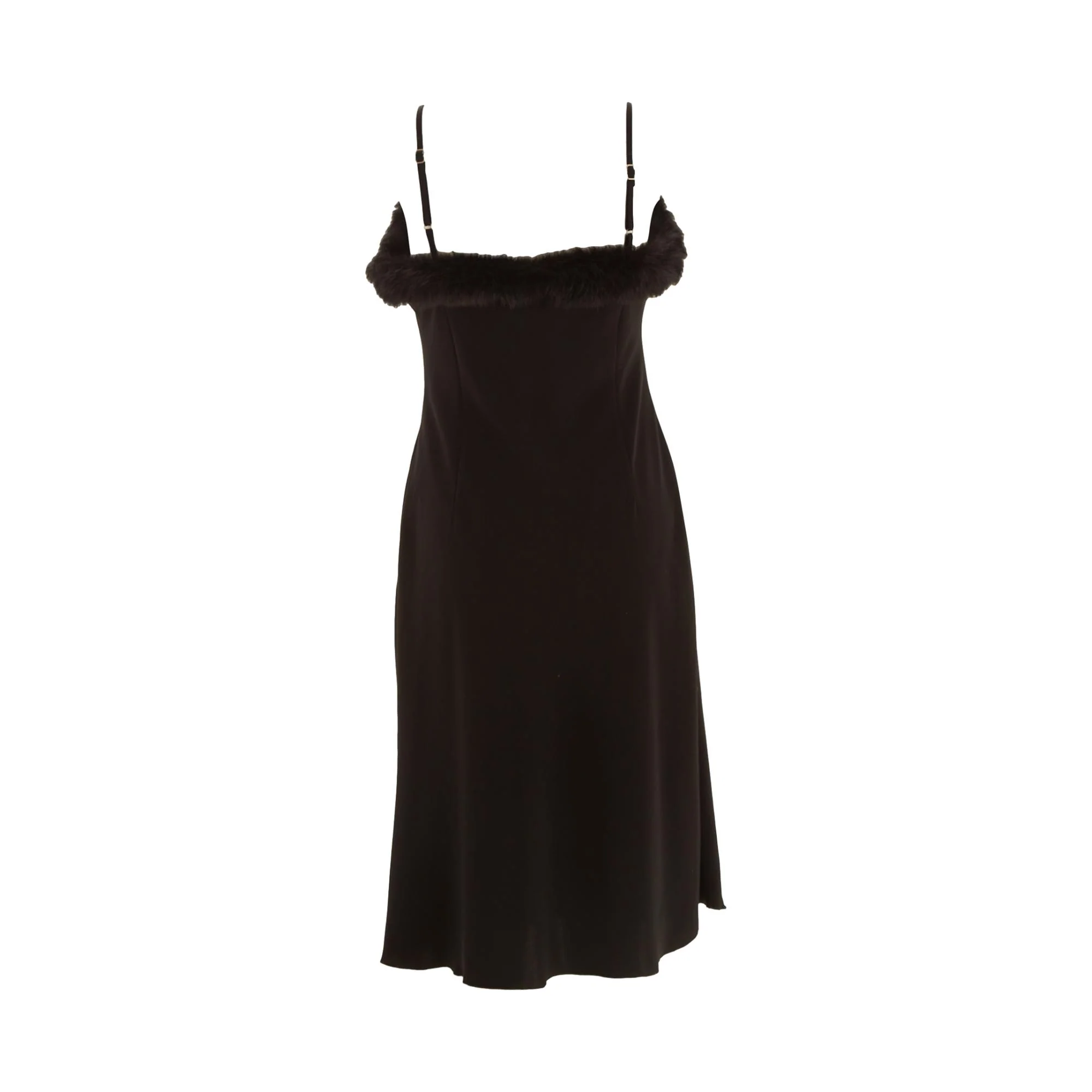 Moschino Black Fur Dress - Image 2