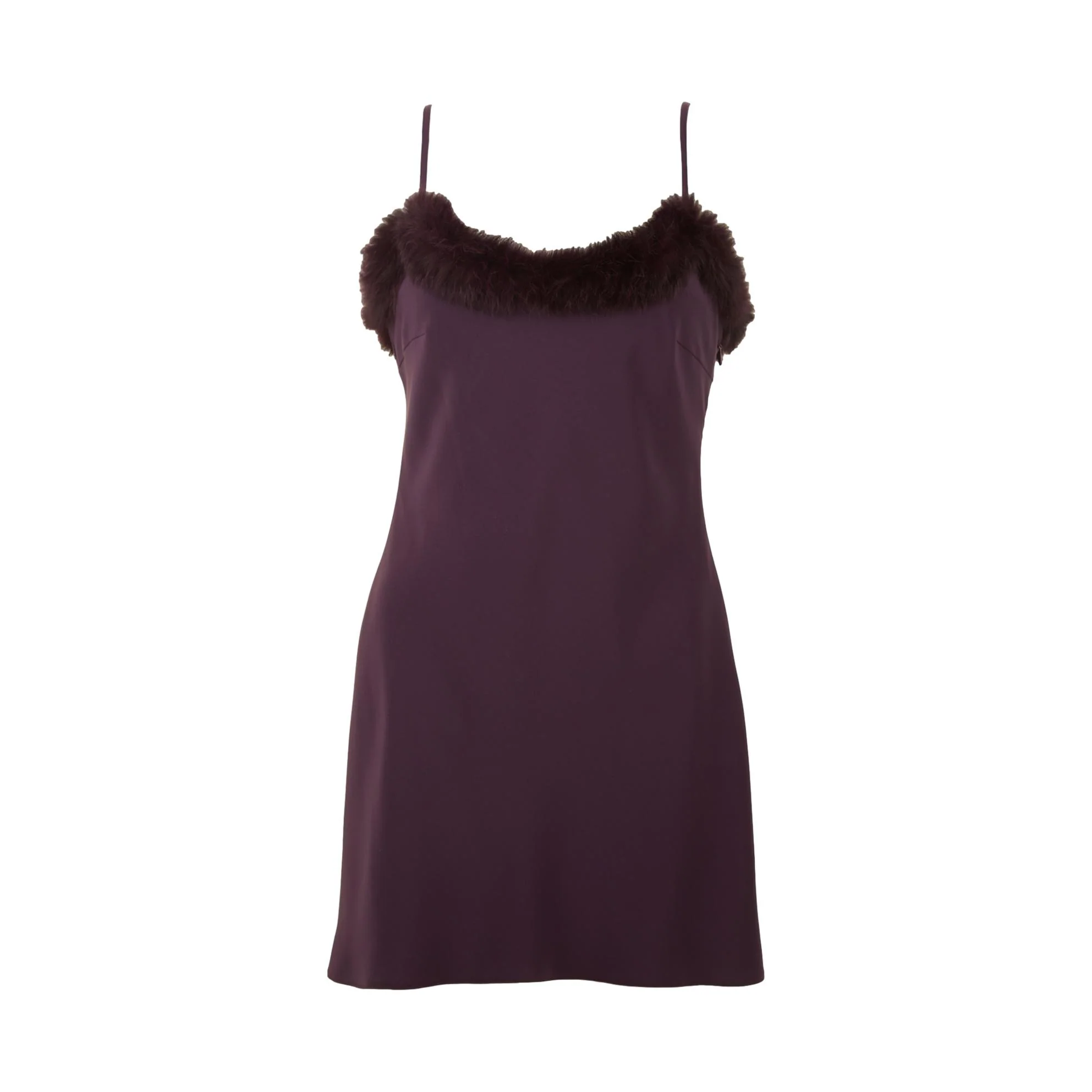 Moschino Purple Fur Dress