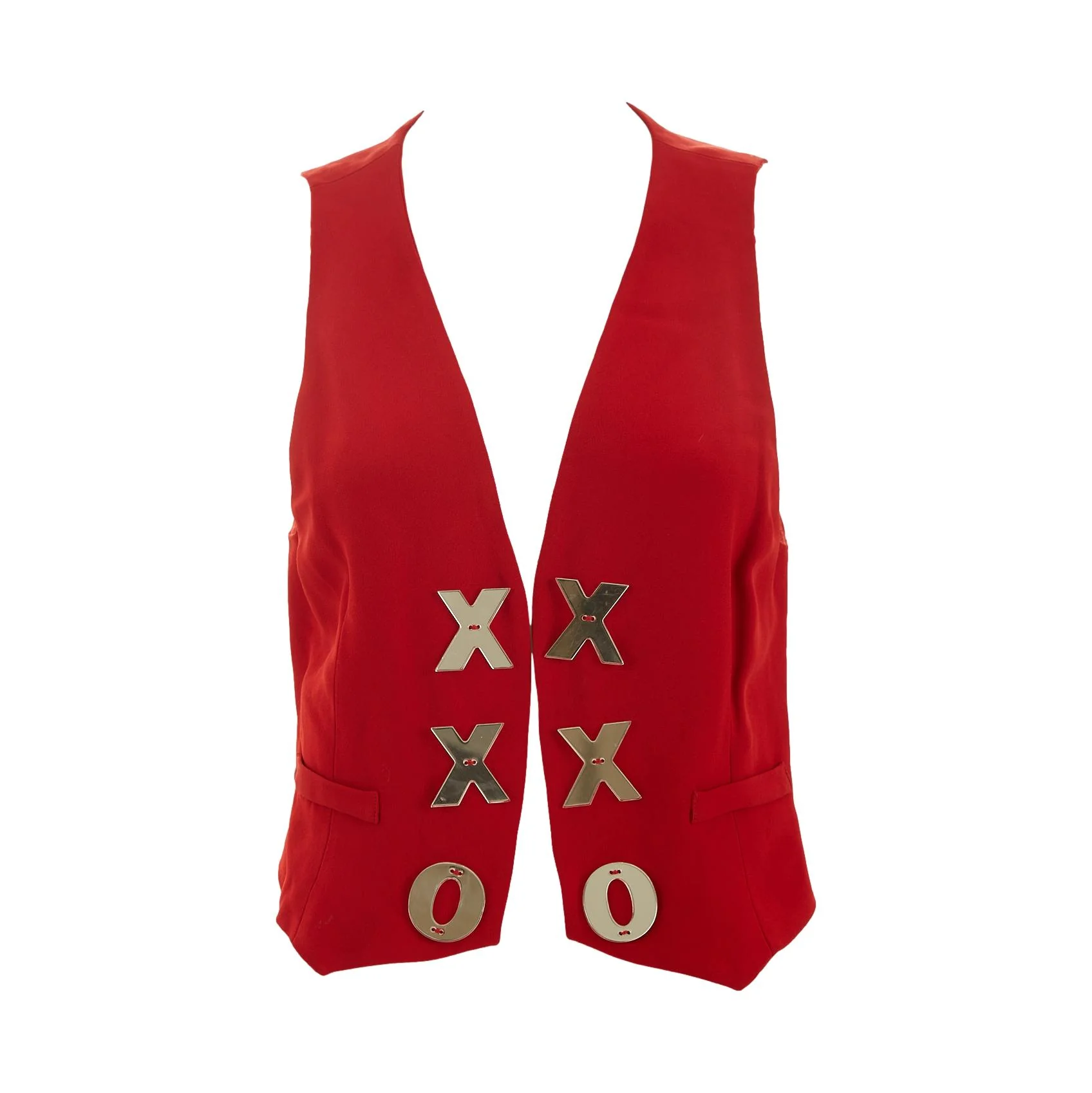 Moschino Red Heart Cutout Vest - Image 2