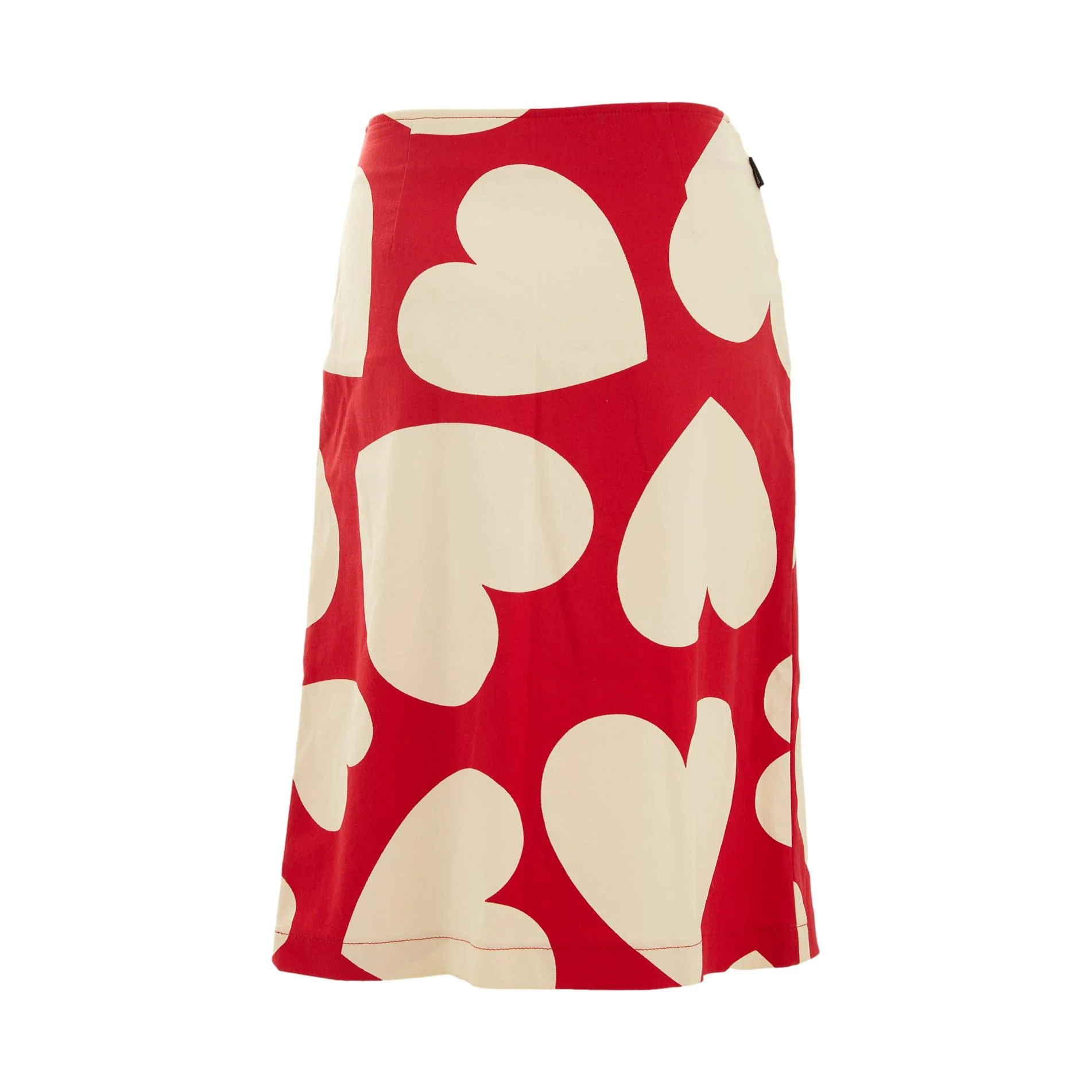 Moschino Red Heart Skirt - Image 2