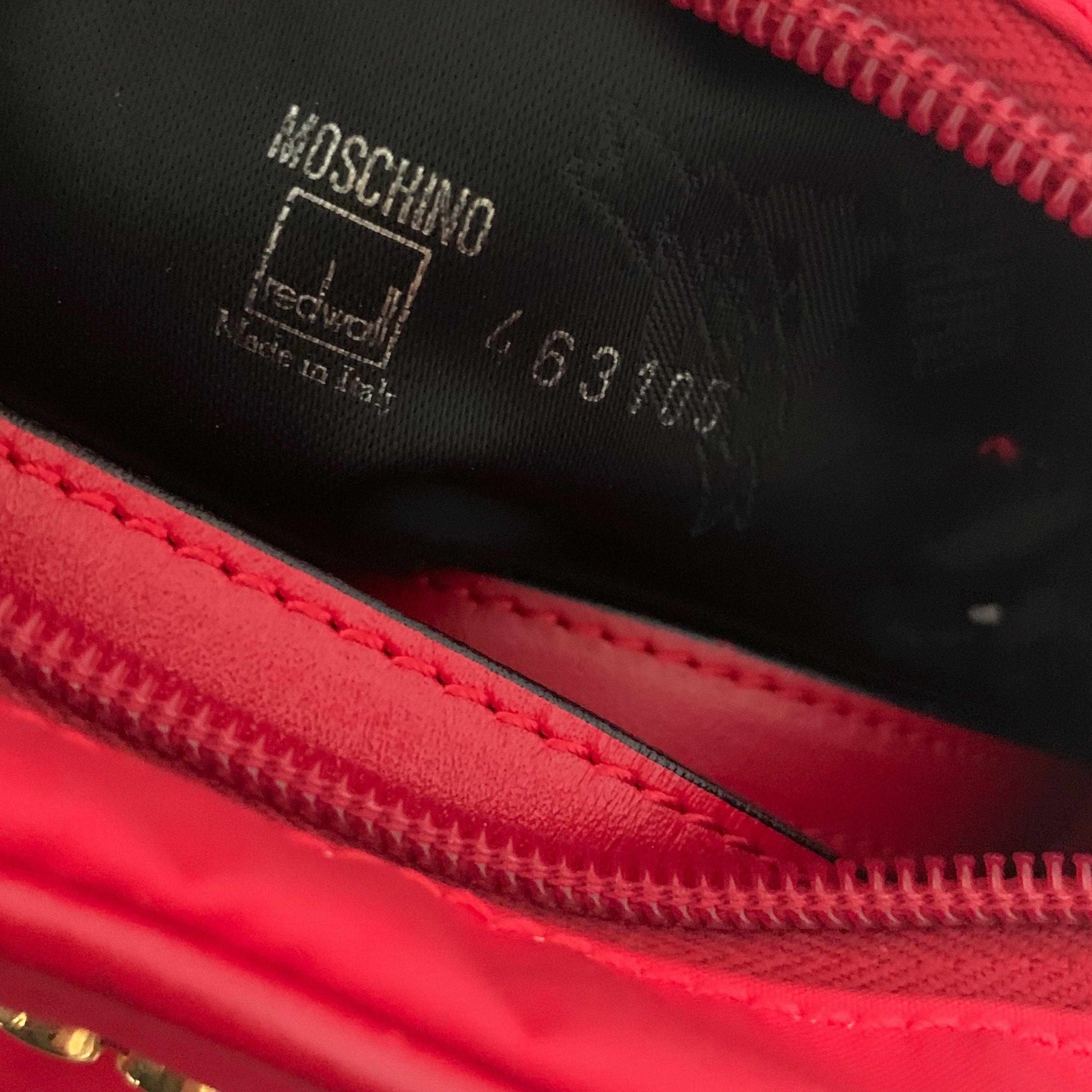 Moschino Red Nylon Mini Two-Way Bag - Image 5