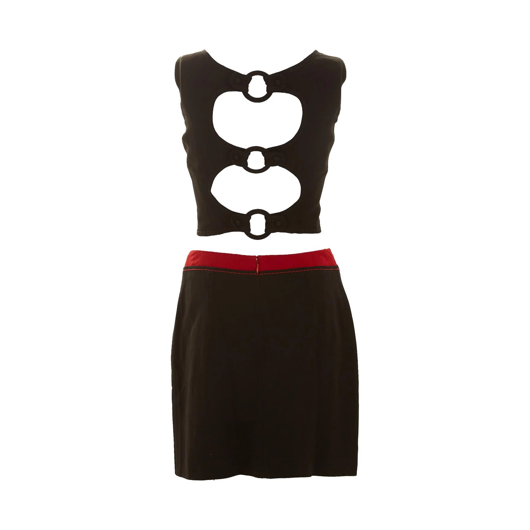 Moschino Red Ring Skirt Set - Image 2