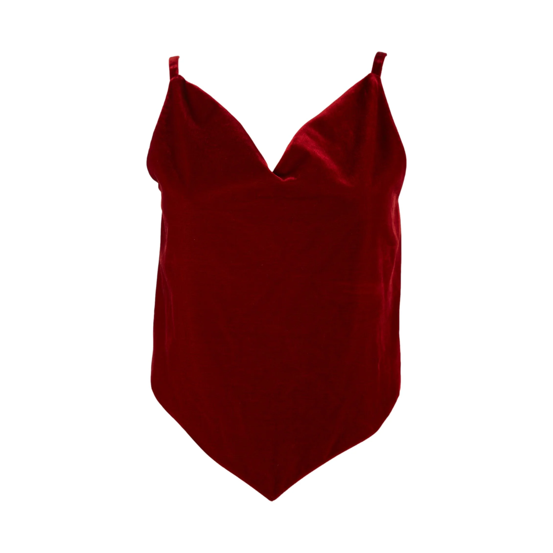Moschino Red Velvet Tie Top