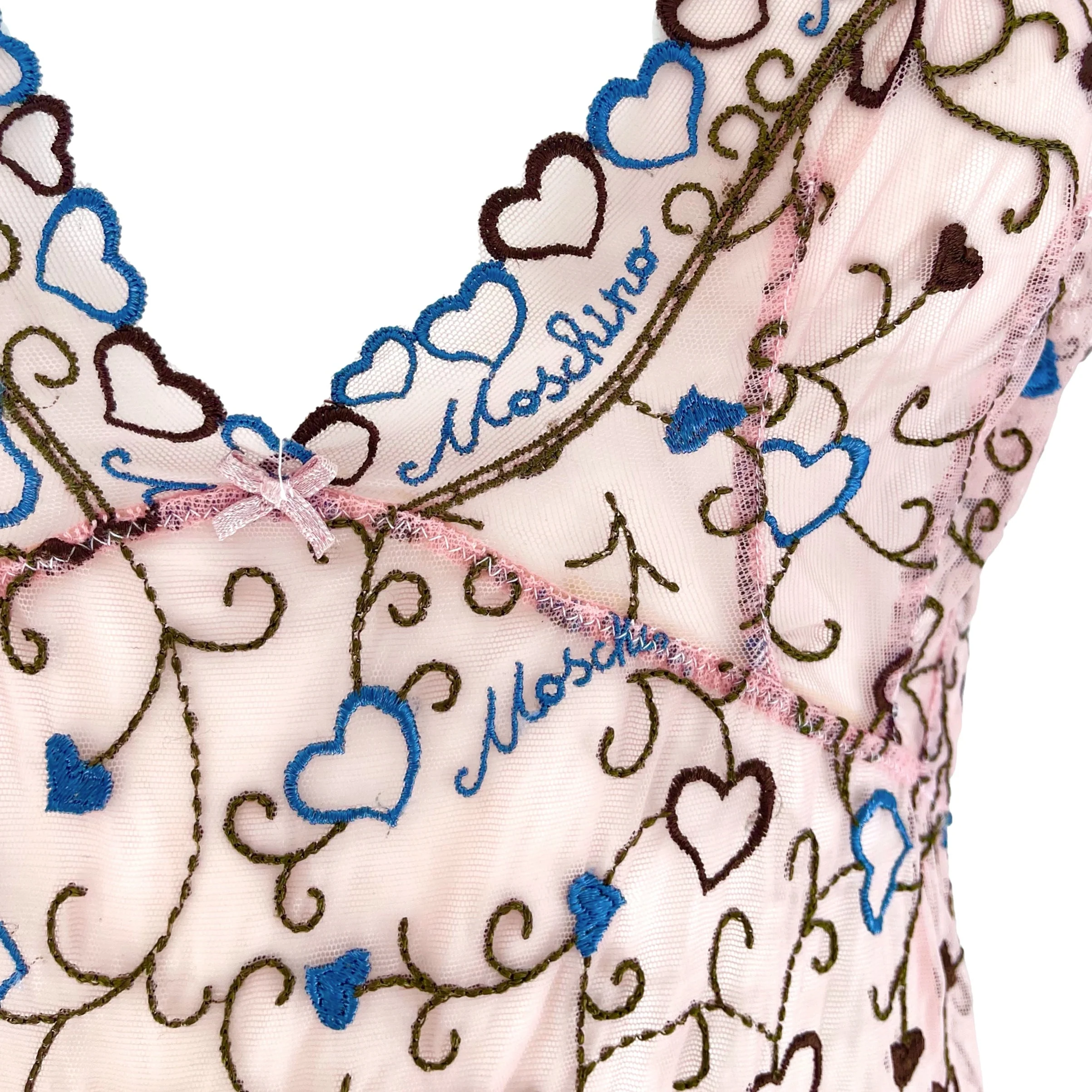 Moschino Sheer Heart Slip Dress - Image 3