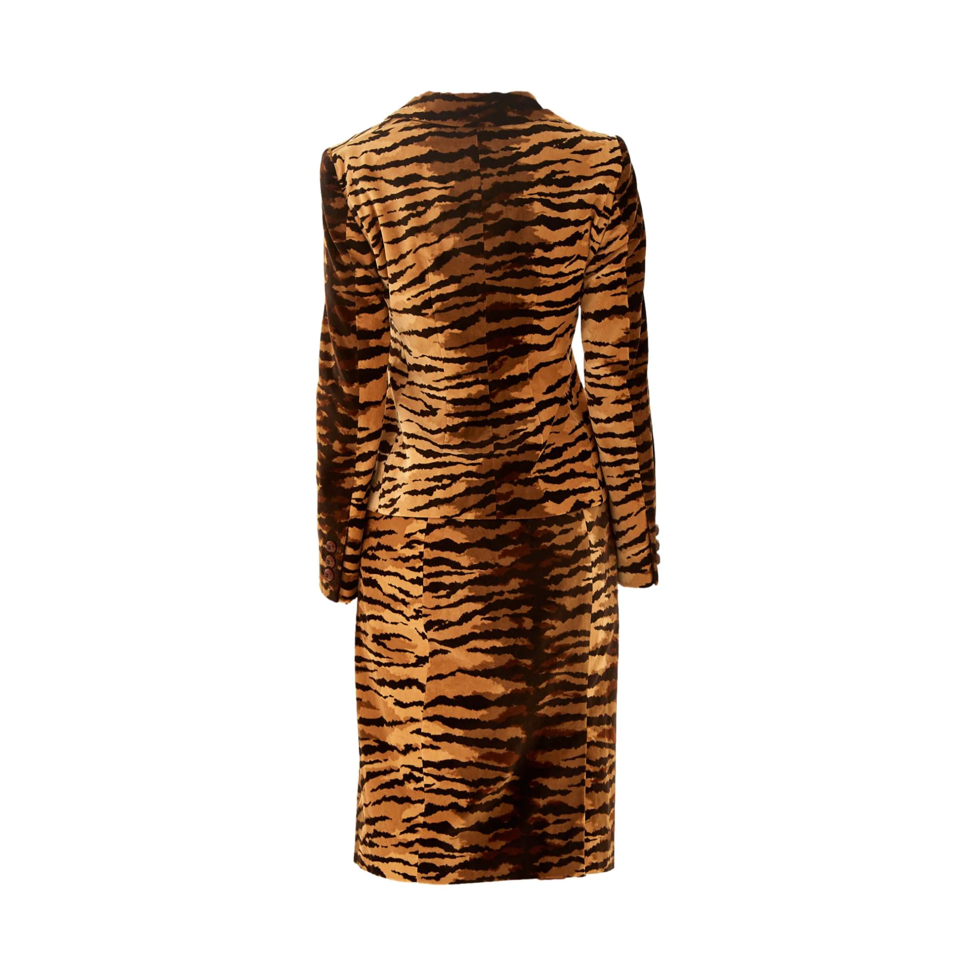 Moschino Velvet Tiger Stripe Skirt Set - Image 2