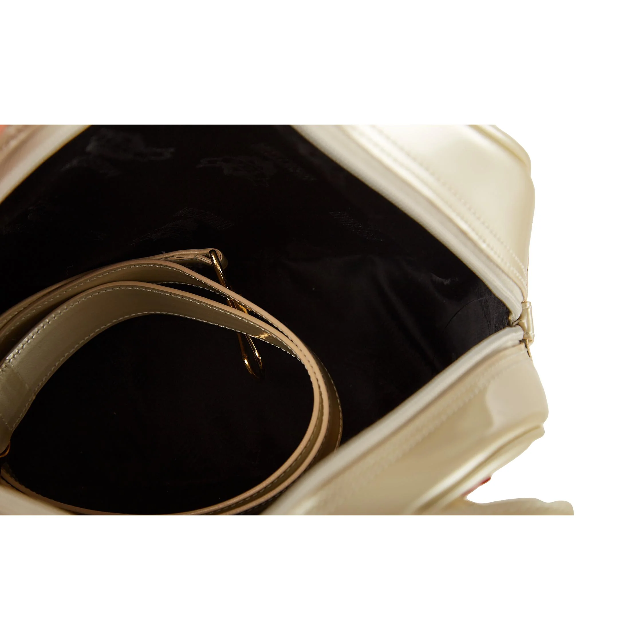 Moschino White Patent Heart Top Handle Bag - Image 5