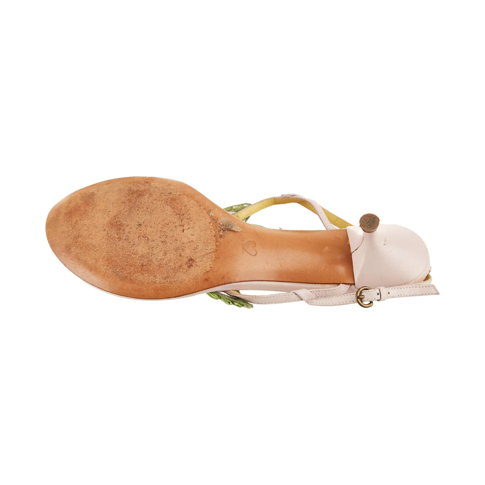 Moschino Yellow Flower Kitten Heels - Image 3