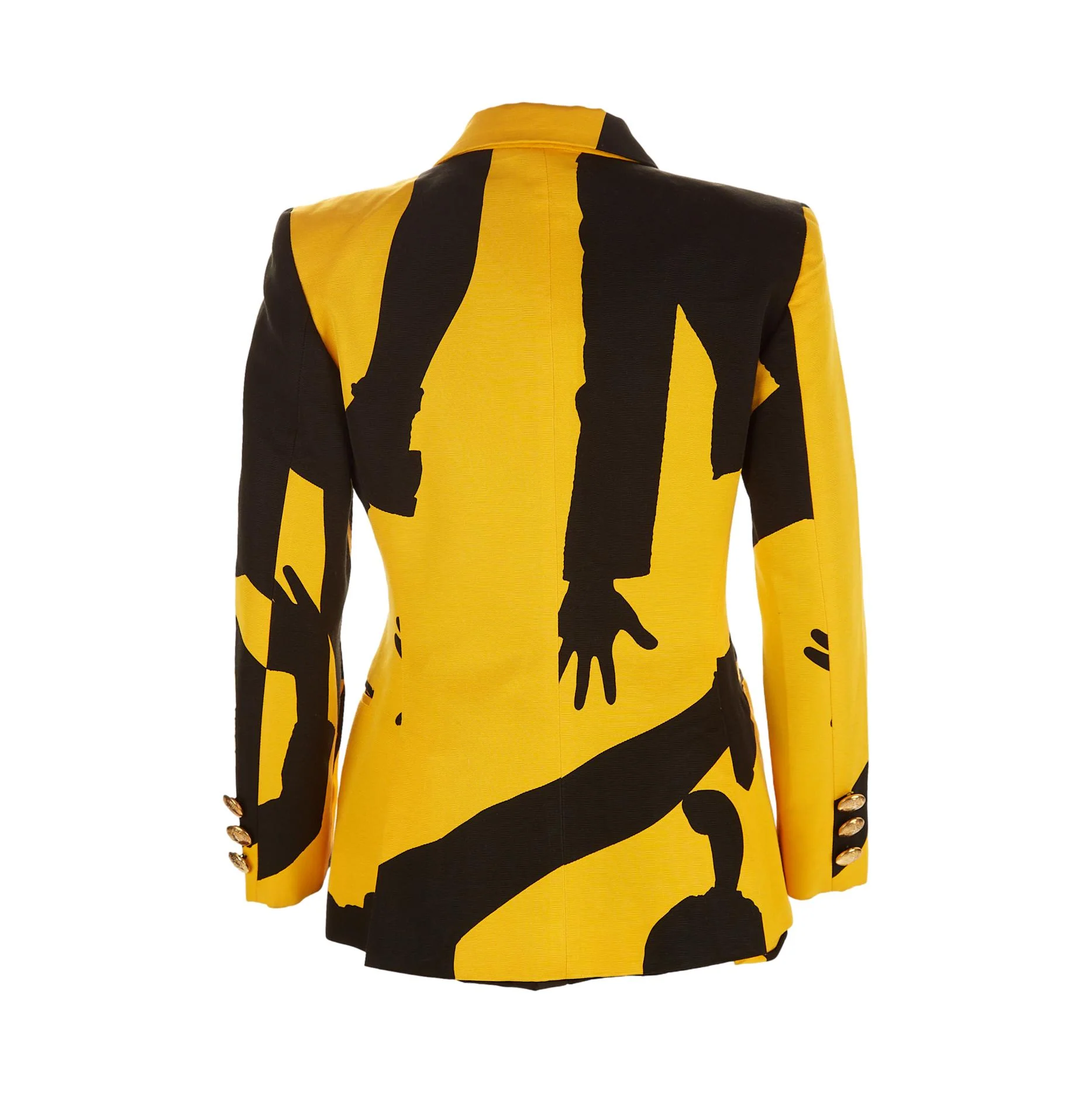 Moschino Yellow Print Blazer - Image 2