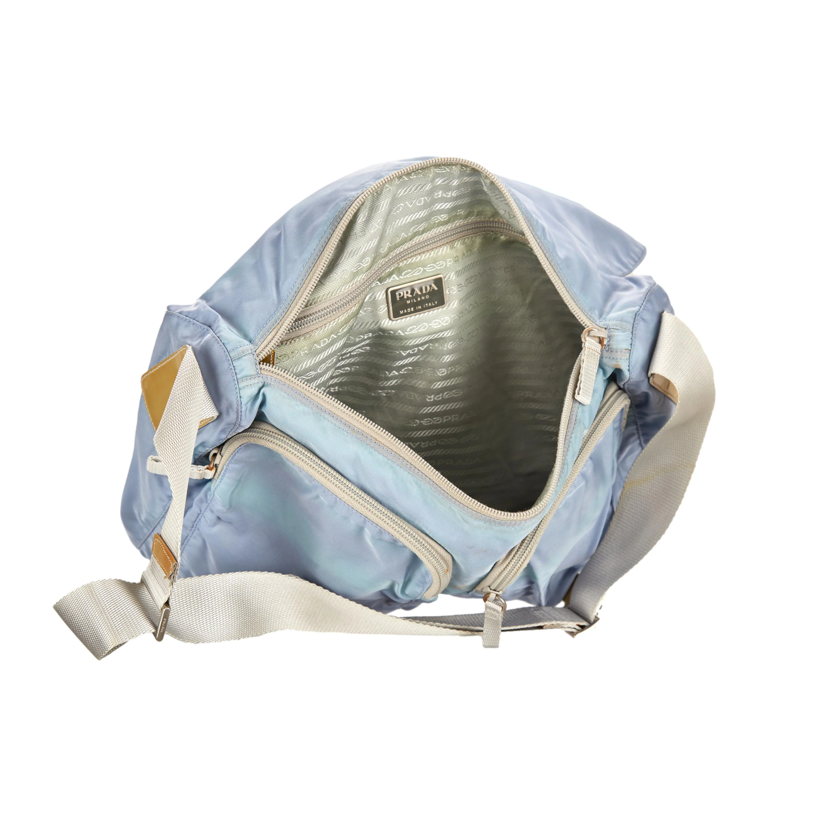 Prada Baby Blue Nylon Messenger bag - Image 4