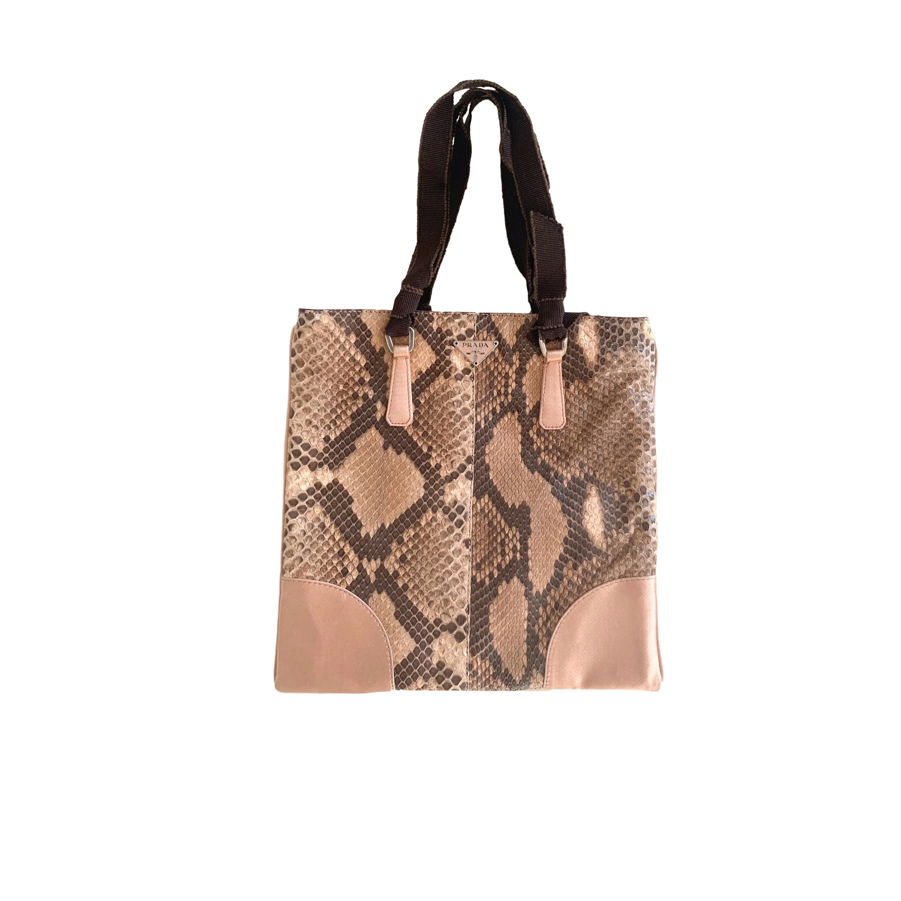 Prada Baby Pink Snakeskin Mini Top Handle Bag