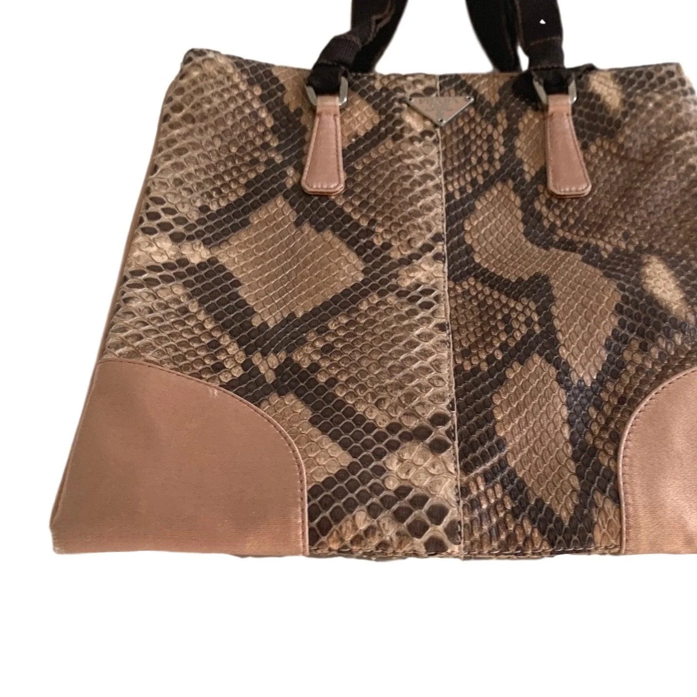 Prada Baby Pink Snakeskin Mini Top Handle Bag - Image 3