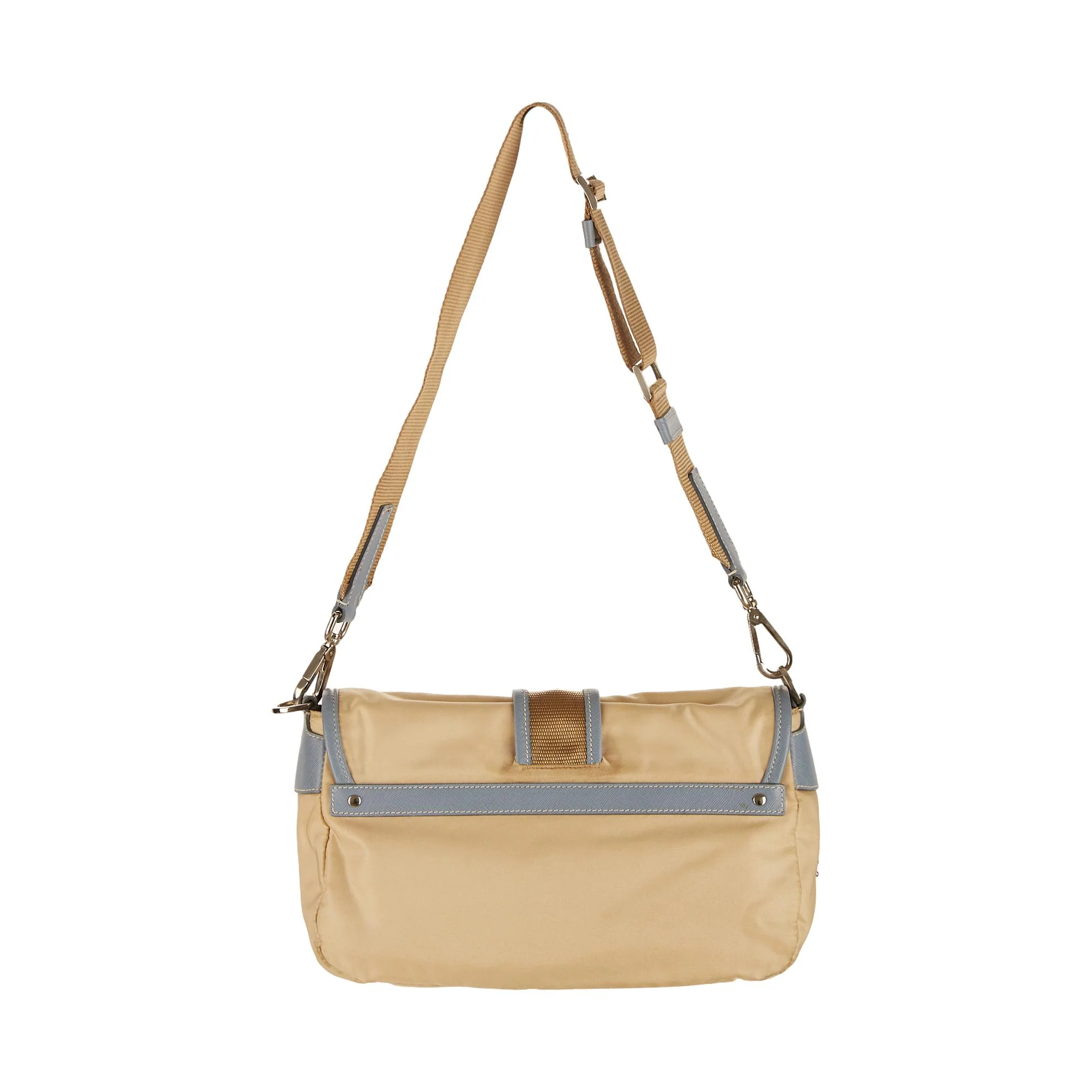 Prada Beige Nylon Pocket Shoulder Bag - Image 2