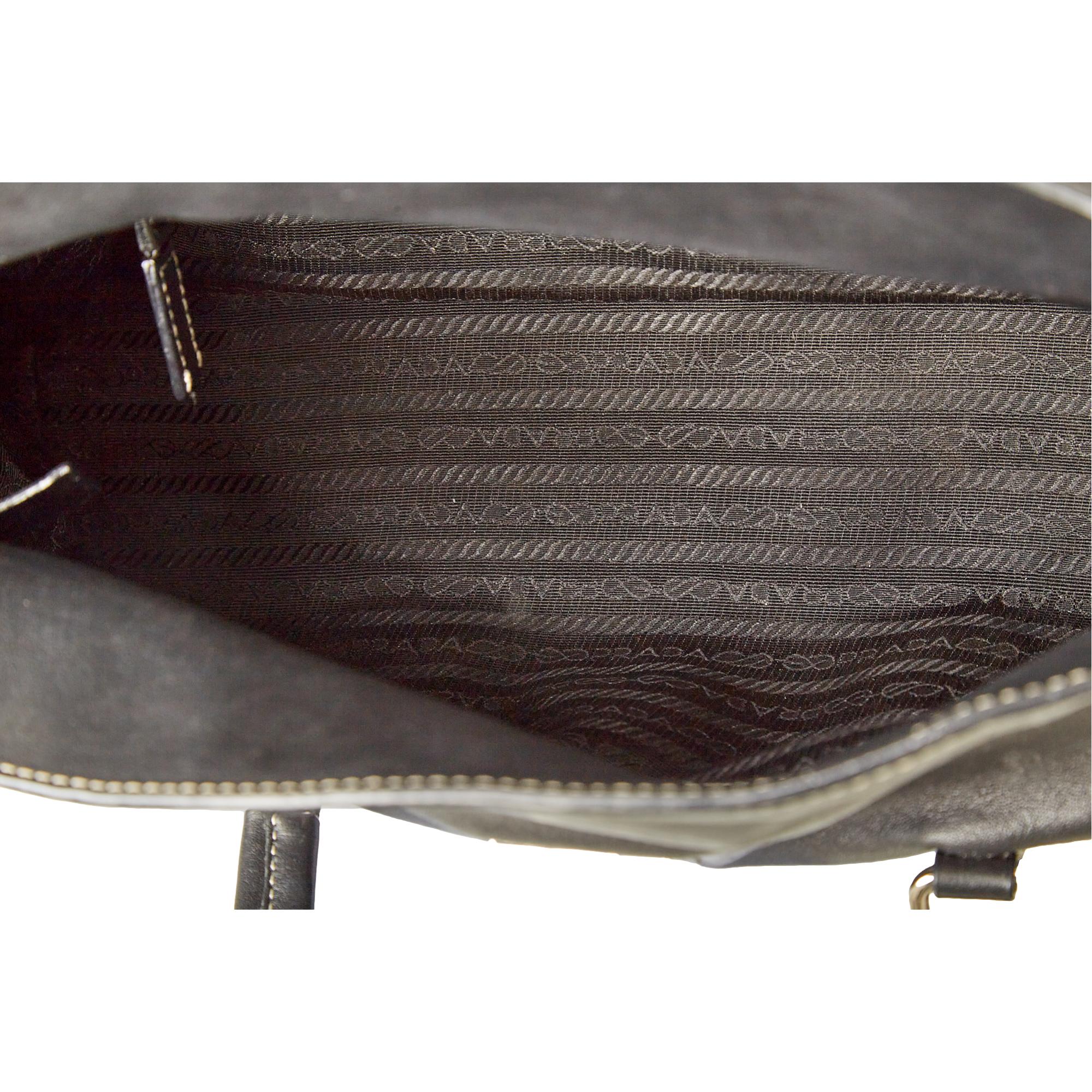 Prada Black Buckle Shoulder Bag - Image 5