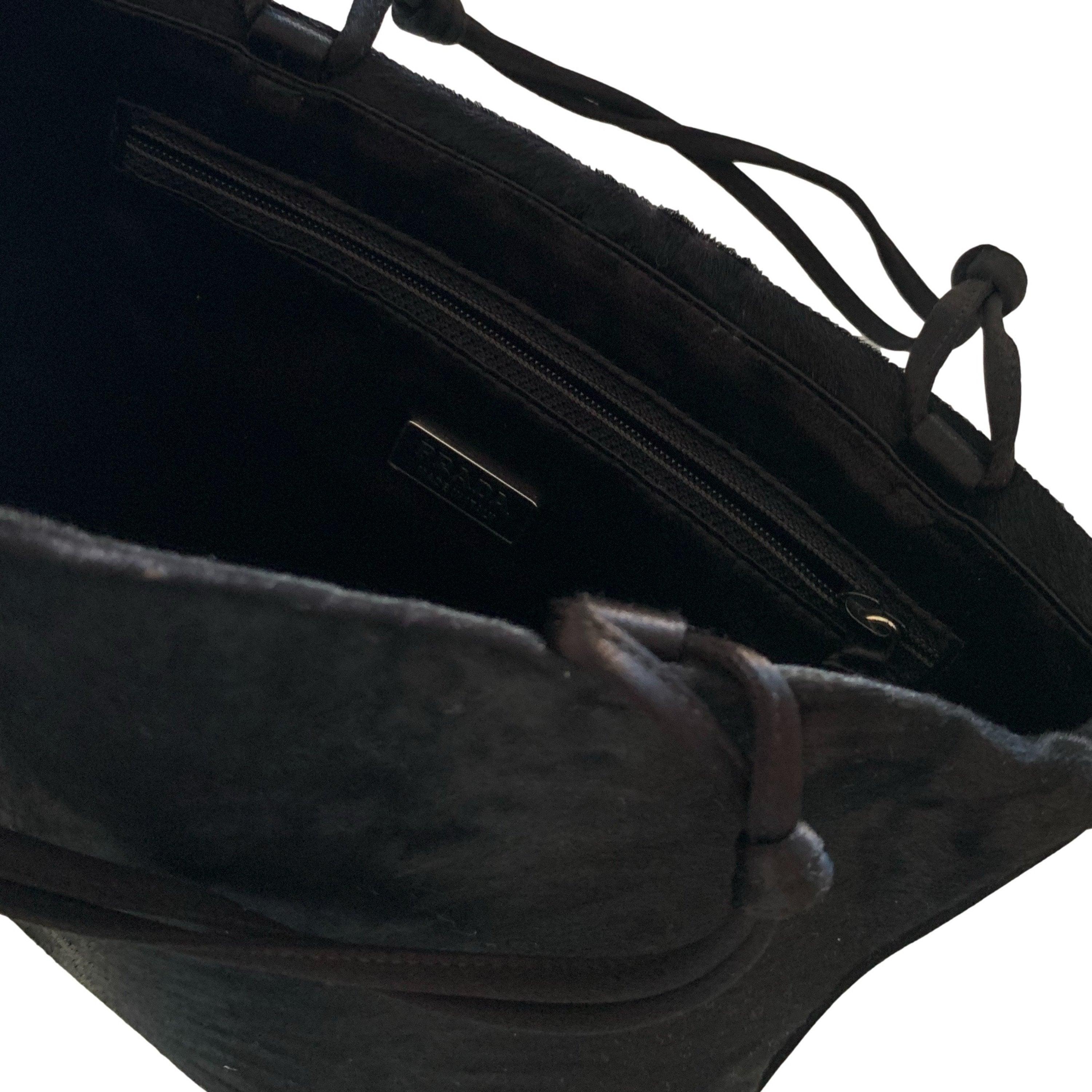Prada Black Calf Hair Mini Shoulder Bag - Image 4