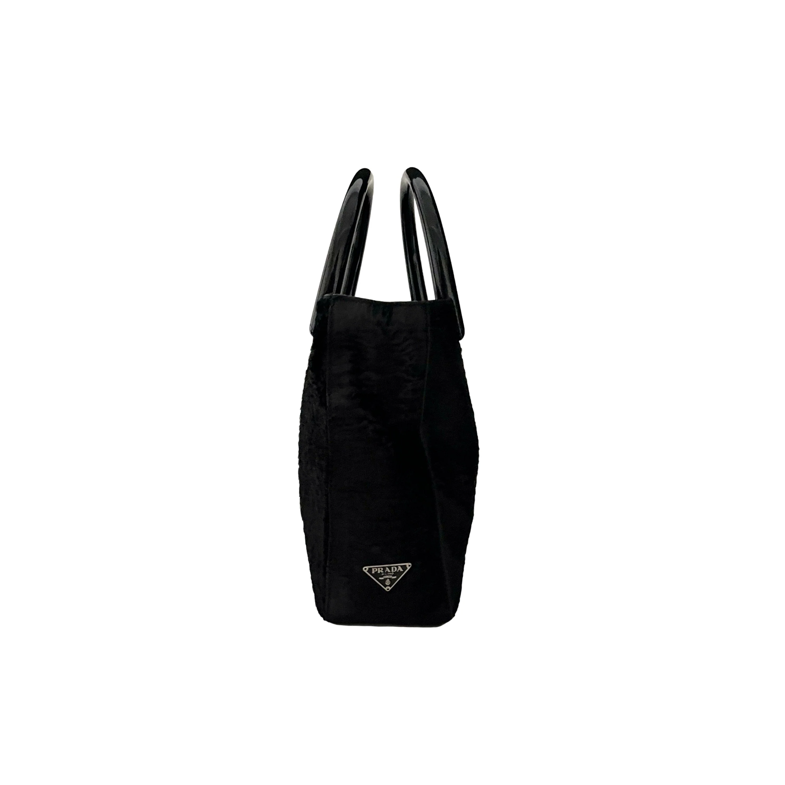 Prada Black Calf Hair Top Handle Bag - Image 2
