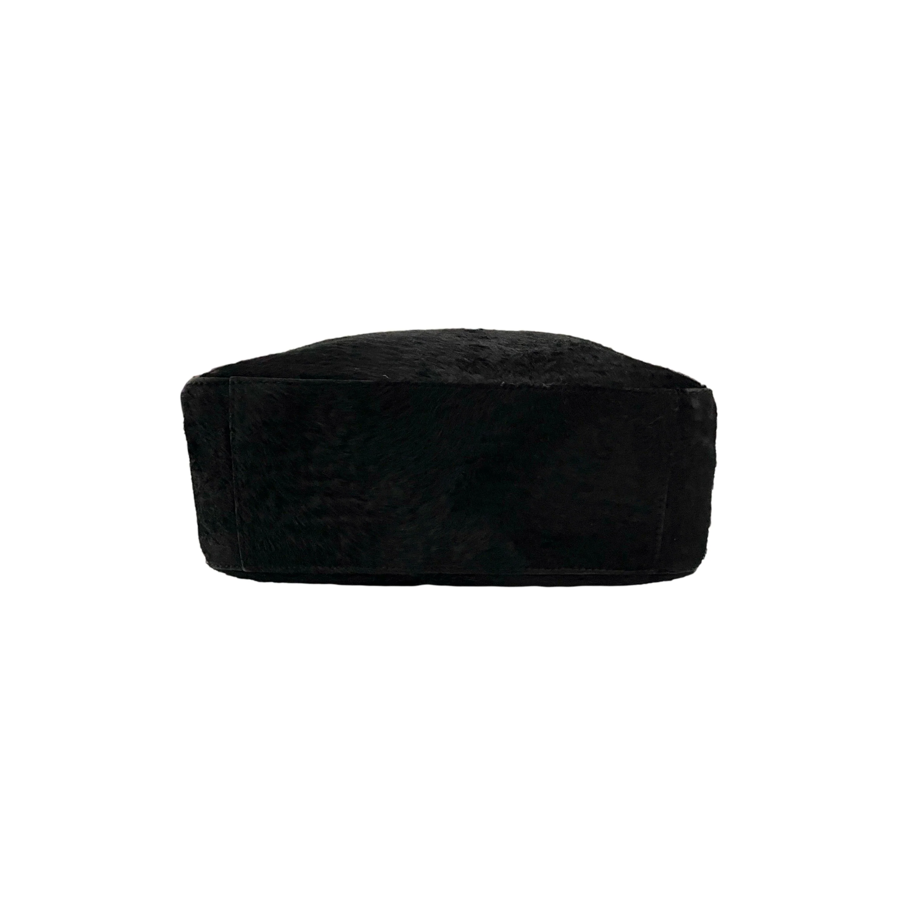 Prada Black Calf Hair Top Handle Bag - Image 3