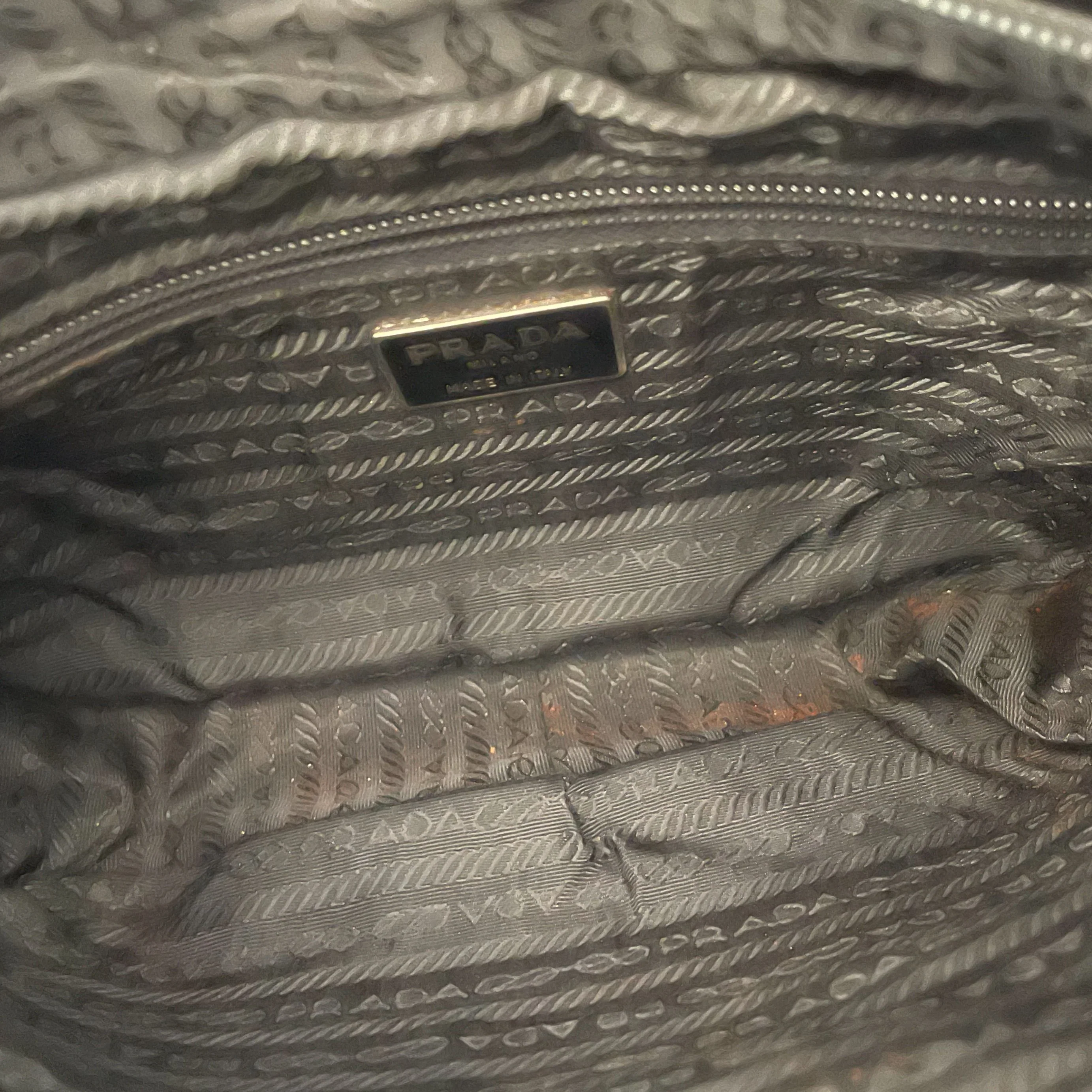 Prada Black Croc Embossed Crossbody Bag - Image 5