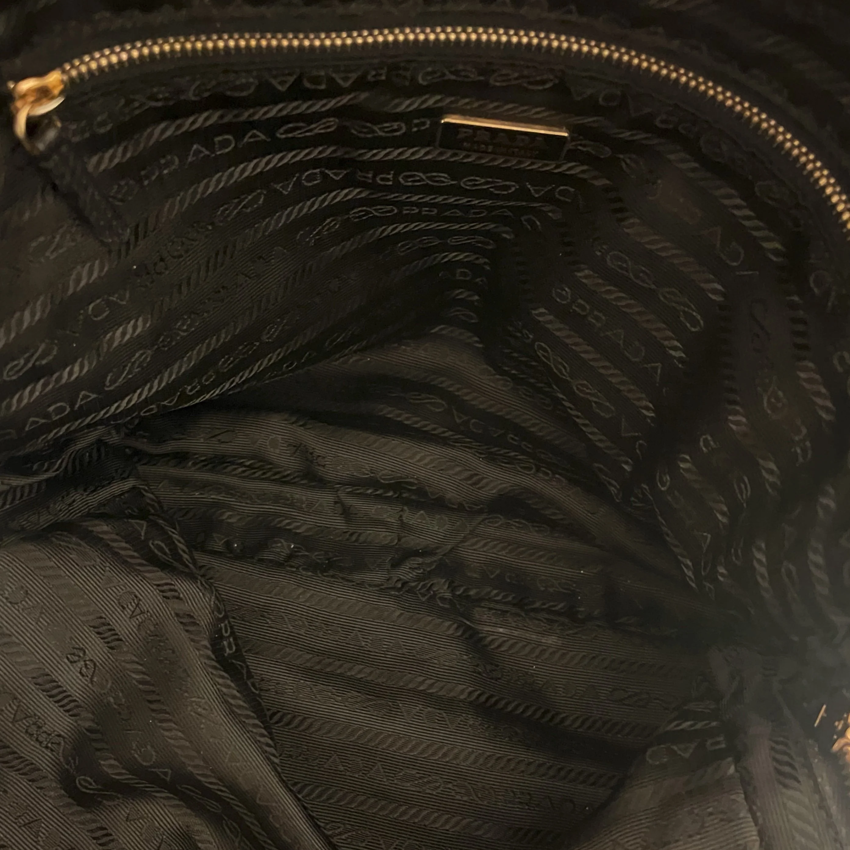 Prada Black Grommet Logo Shoulder Bag - Image 4